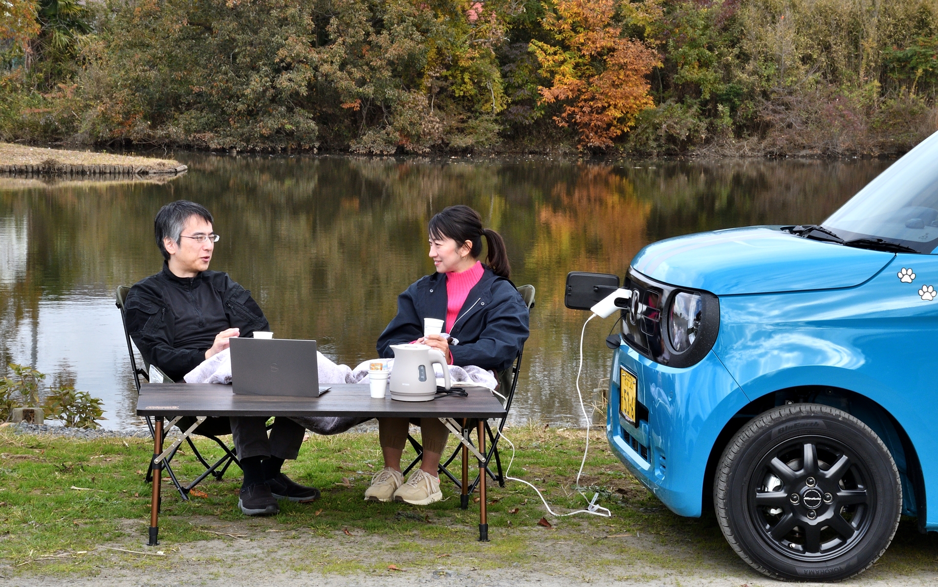 火気厳禁のキャンプ場でもお湯を沸かしたりできて便利。1500Ｗまで使えるので電気毛布で暖をとることも可能