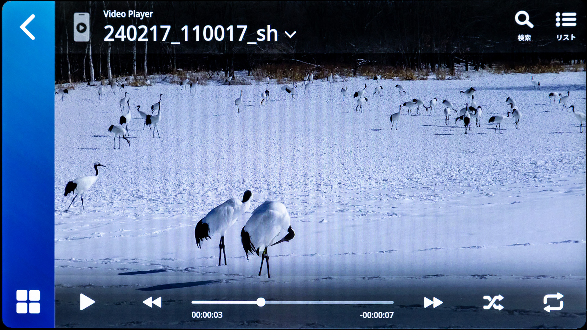 Music PlayerやVideo Playerを使えばスマホに記録してある映像や音楽を大画面で再生できる