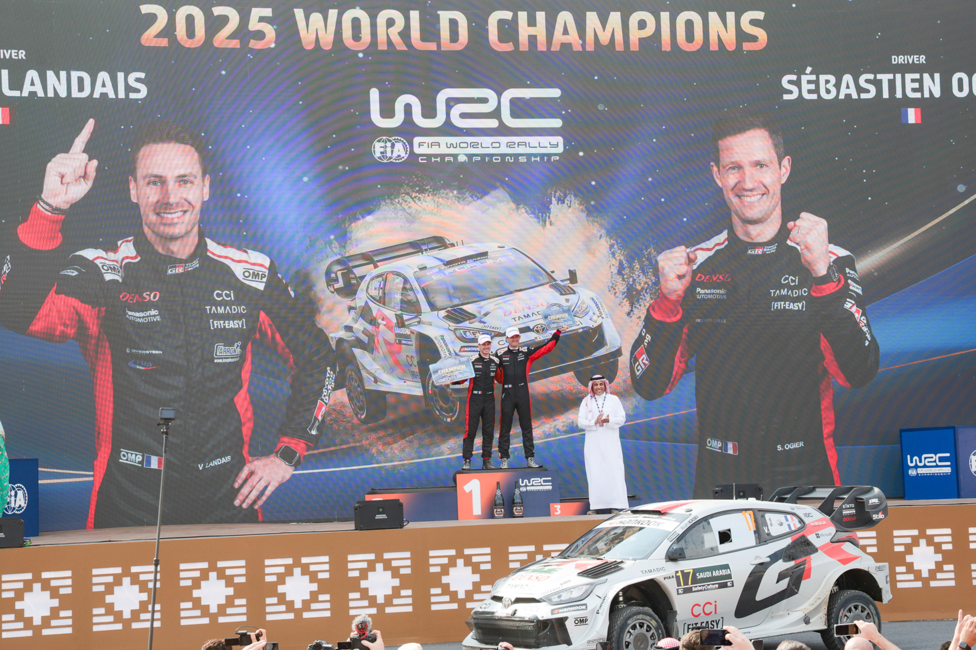 セバスチャン・オジエのWRCドライバーズチャンピオン獲得は通算9度目。セバスチャン・ローブ選手の持つWRC最多記録に並んだ