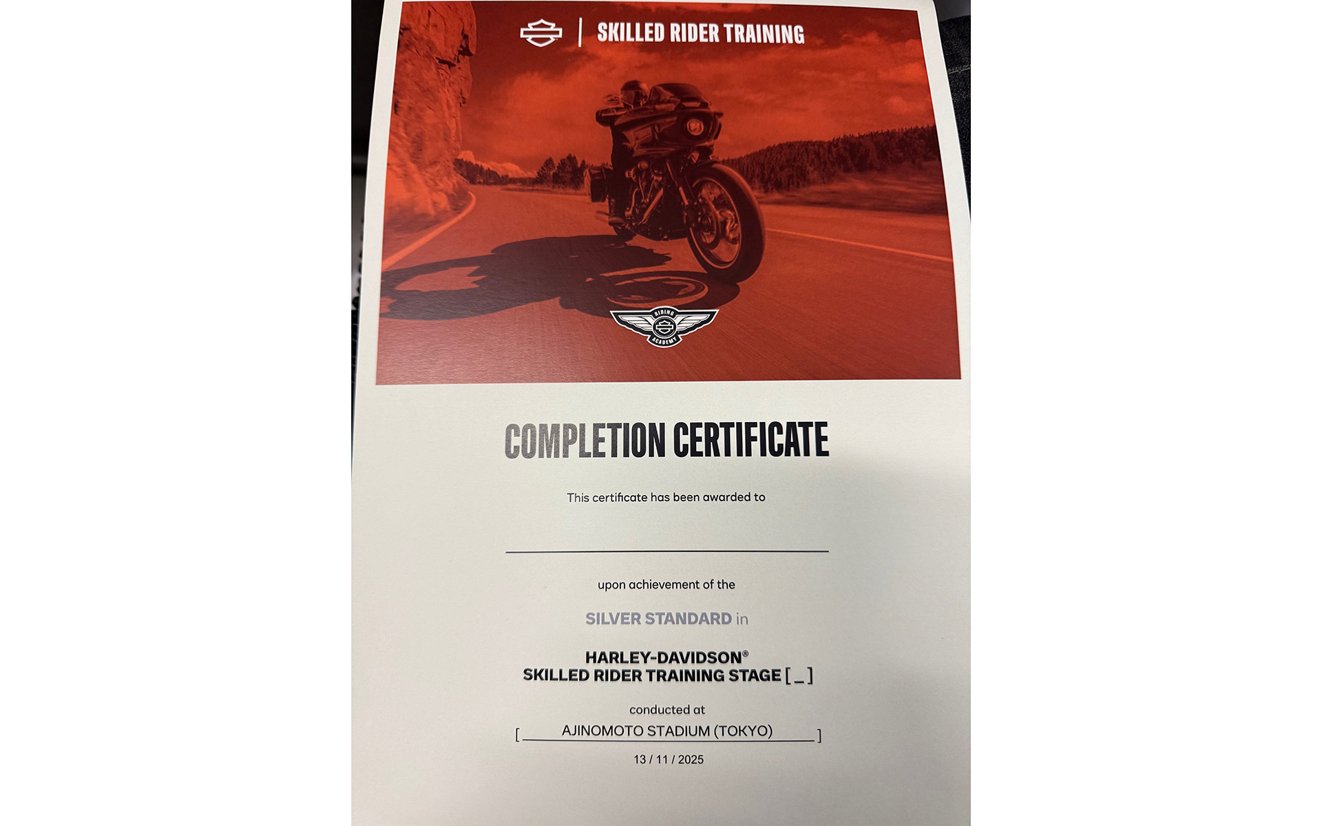 筆者のライディングレベルはシルバー。次は世界でも数人しかいないというゴールドを目指したい!?