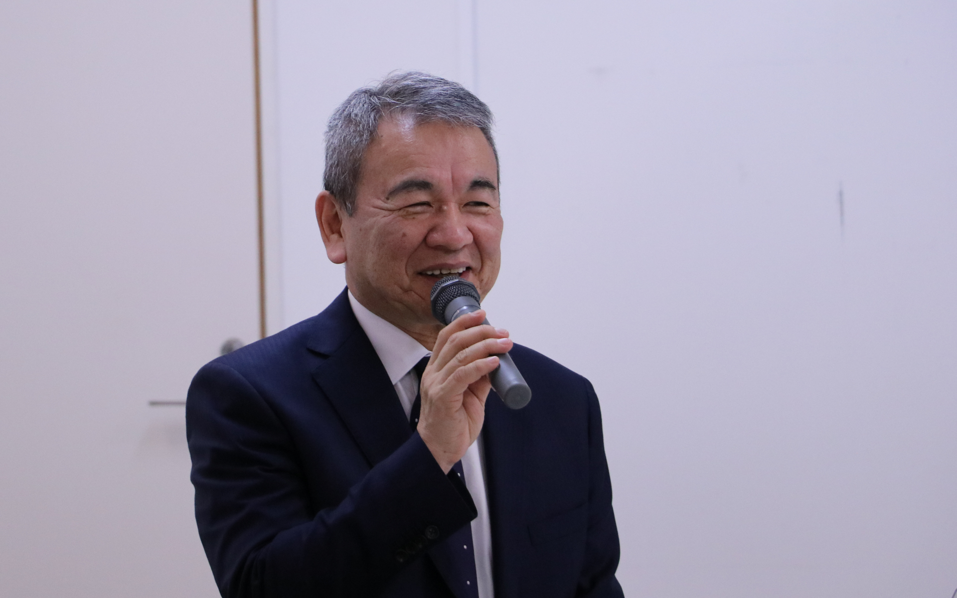 ヒョンデ モビリティ ジャパン代表取締役社長 七五三木敏幸氏。12月13日が誕生日だったことから、締結式の冒頭では木更津市からお祝いのコメントが寄せられた