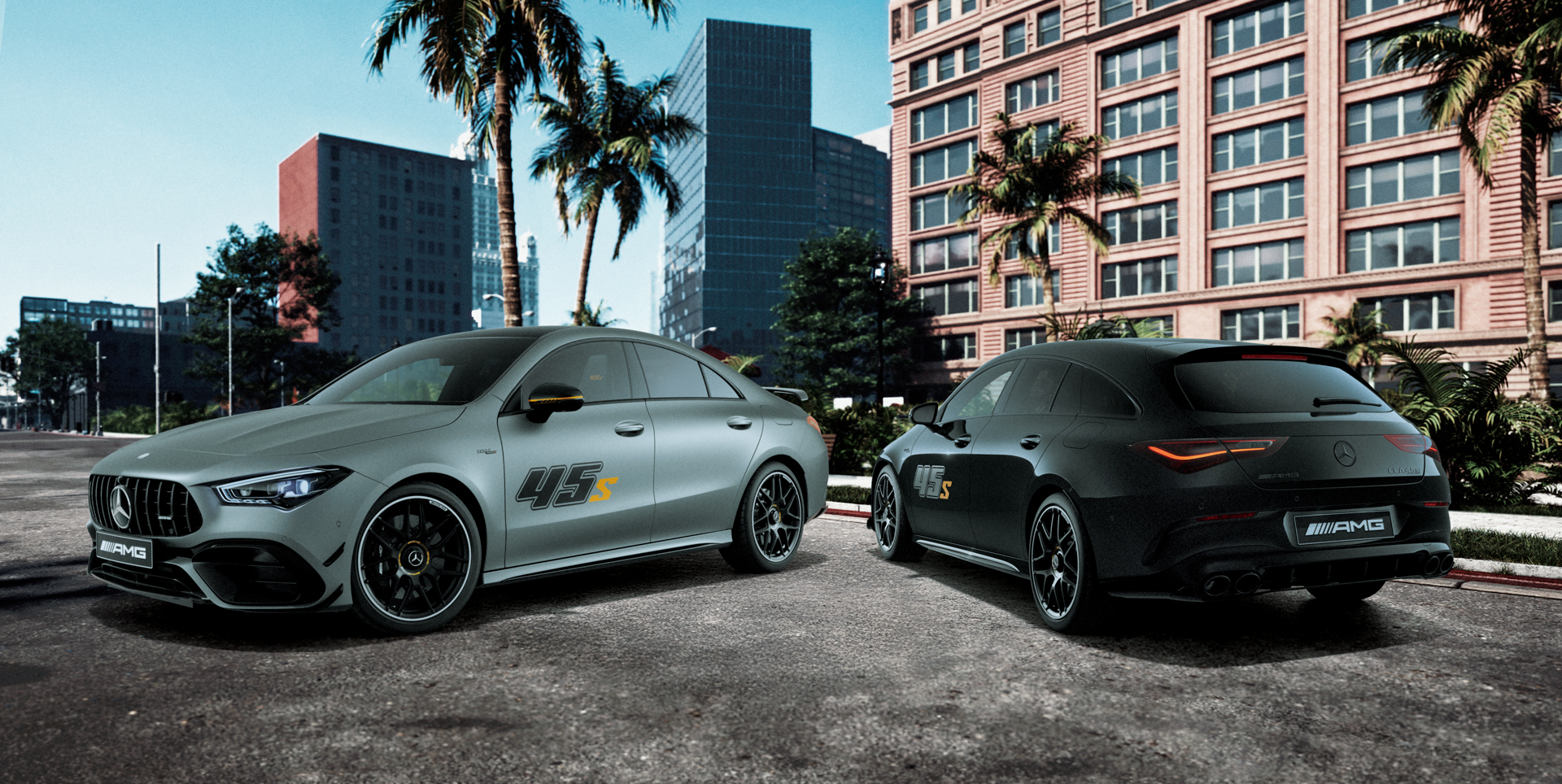 CLA 45 S ファイナルエディション（左）、CLA 45 S シューティングブレーク ファイナルエディション（右）　※画像は欧州仕様車