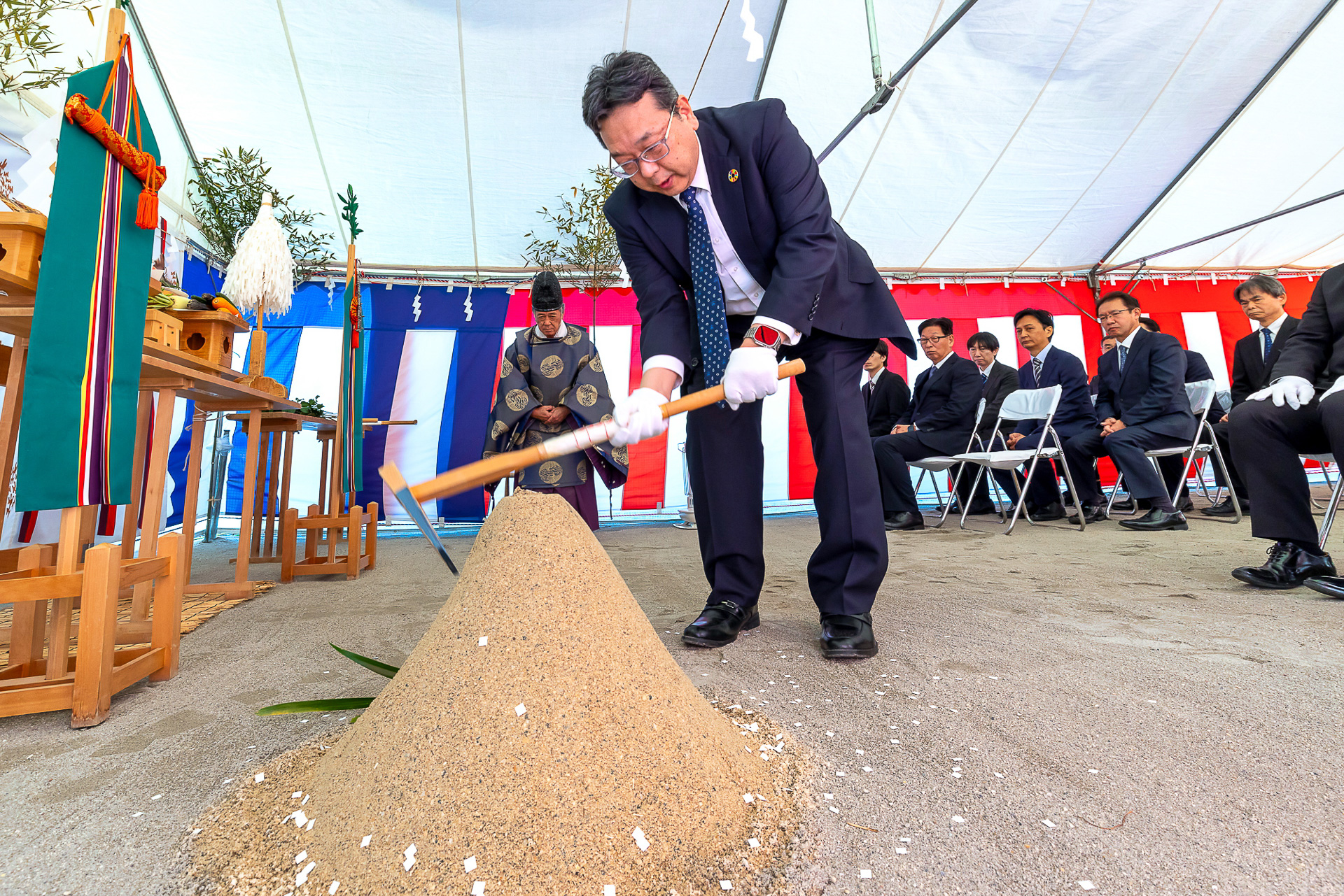 「中部リンケージコモンズ」の建設着工に向けた地鎮祭を開催