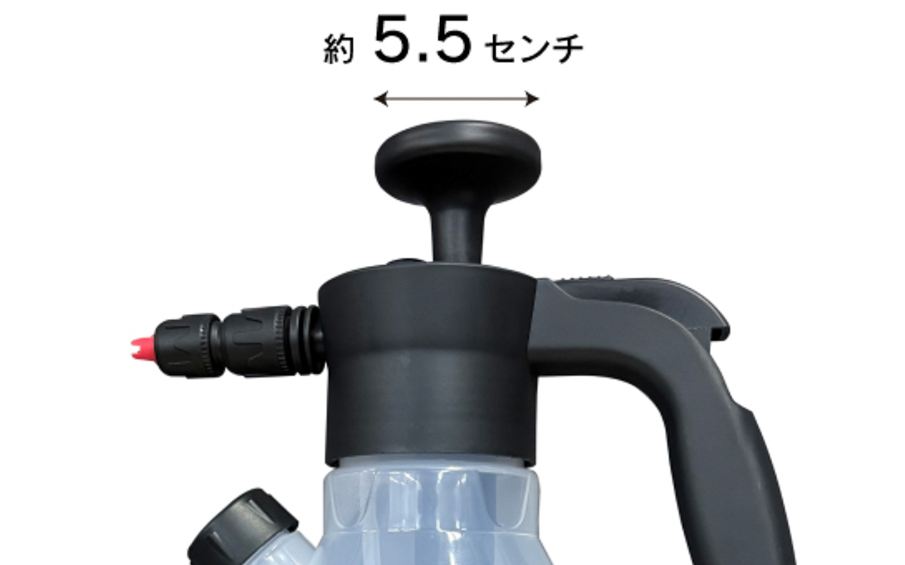 直径約5.5cmの押しやすい大型ポンプヘッドを採用