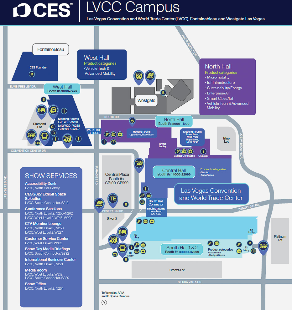 多くの展示が行なわれるLVCCエリア。センターホールのリニューアルは2026年のCESの話題となるだろう