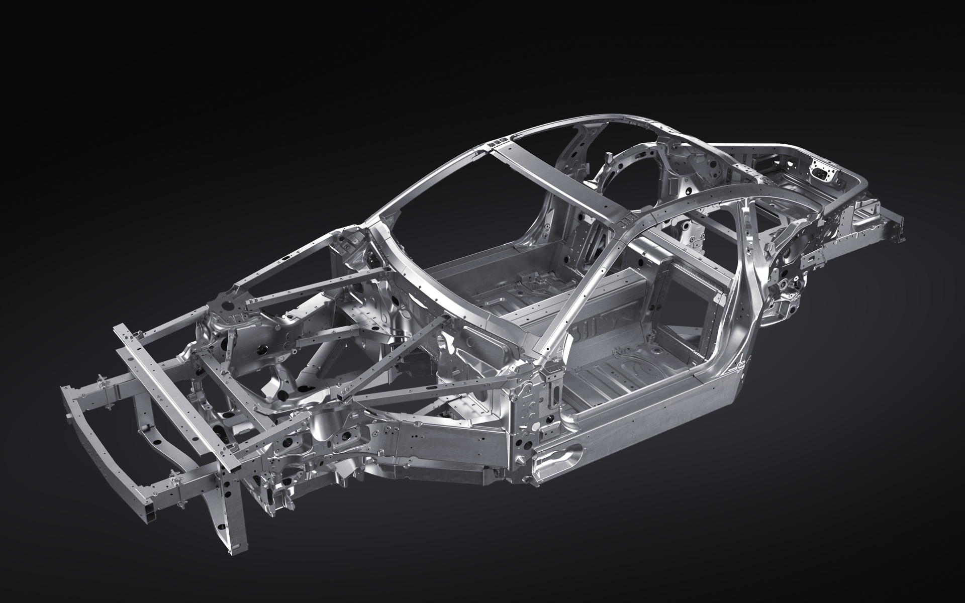 トヨタ初採用となるオールアルミニウム骨格