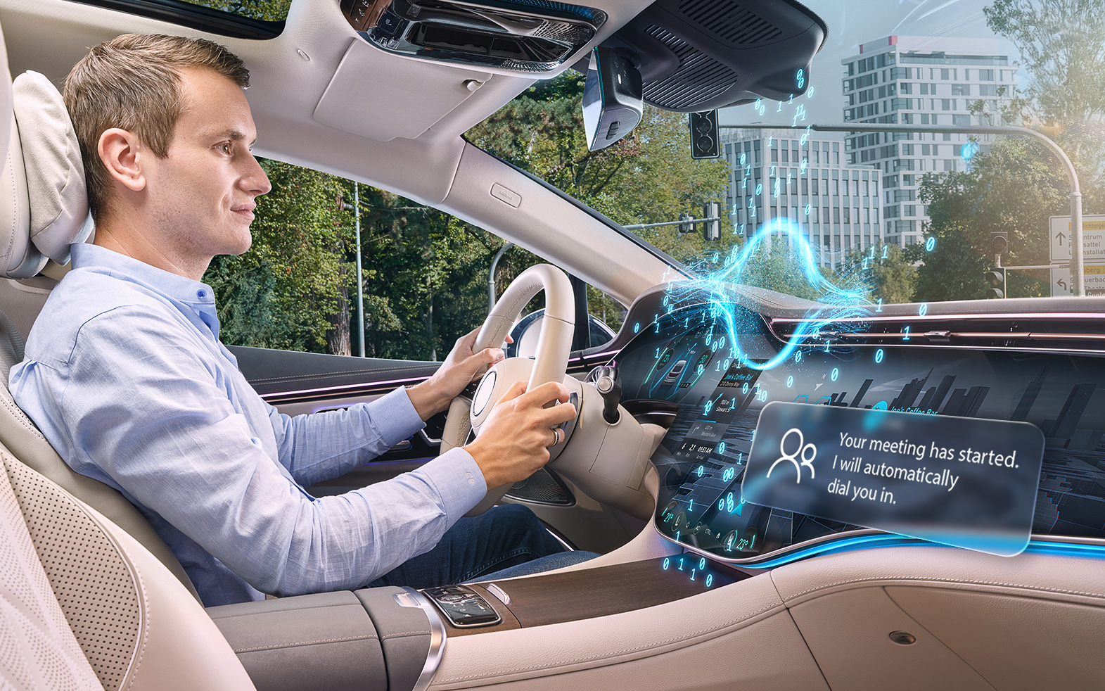 AI搭載コクピットによるミーティングイメージ