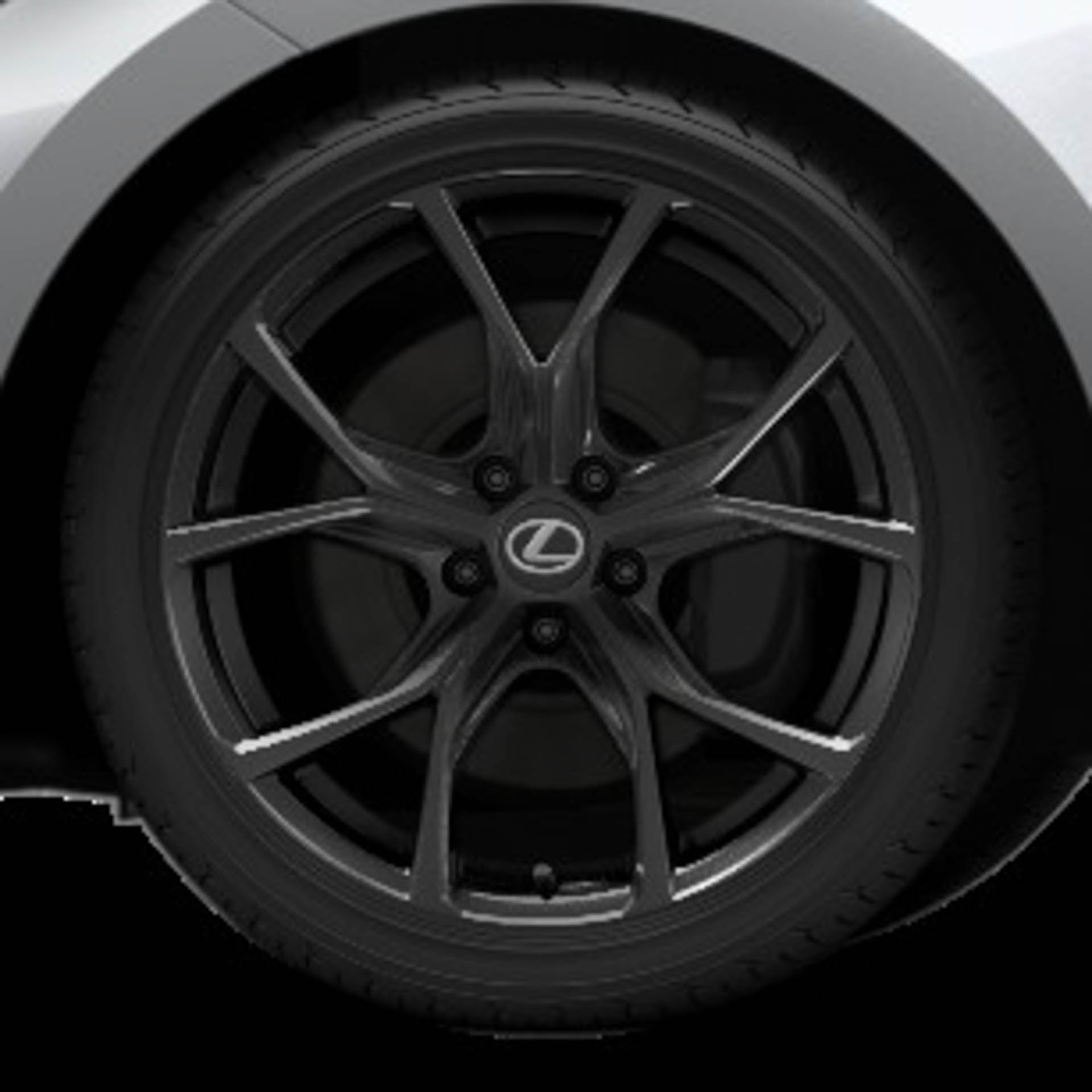 19インチ鍛造アルミホイール BBS製ブラック塗装（特別仕様車“F SPORT Mode Black V”）