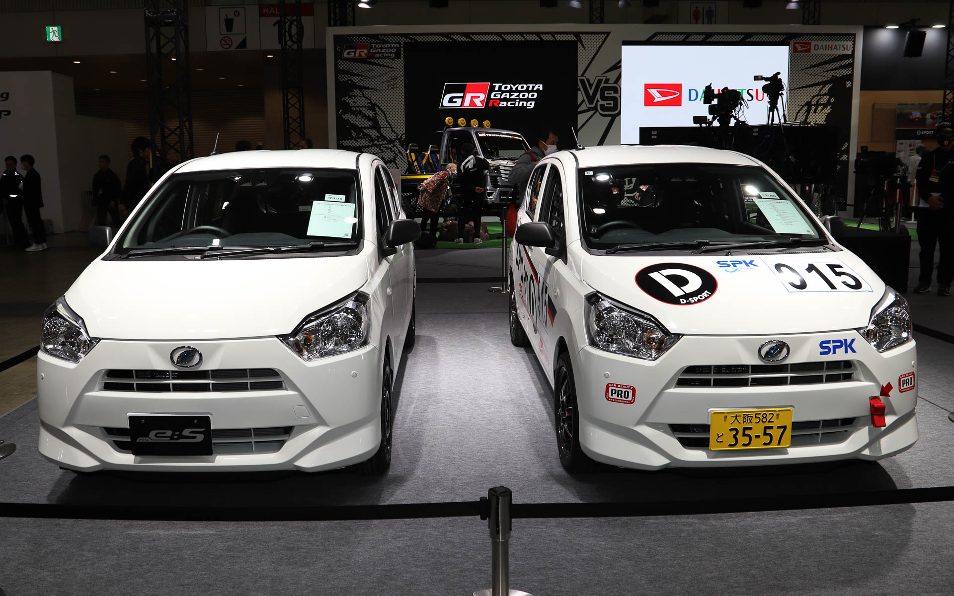 SPKが市販を予定しているモータースポーツを楽しむためのコンプリートカー「ミライース tuned by D-SPORT Racing」。ターボエンジンや5速MTを搭載するほか、ロールケージを標準装備して日常だけでなくモータースポーツも楽しめる仕様としている