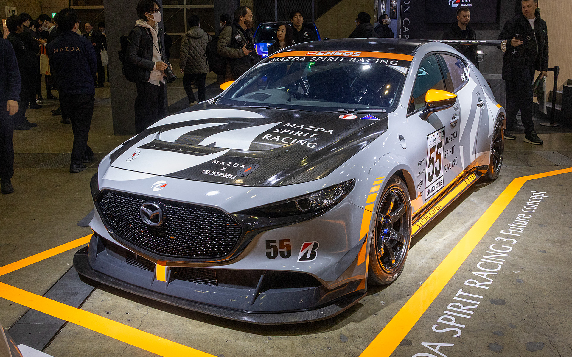 スーパー耐久に参戦しているMAZDA SPIRIT RACING 3 Future concept（55号車）。スタイリングもかなりかっこいいが、取り入れている技術も素晴らしいもの