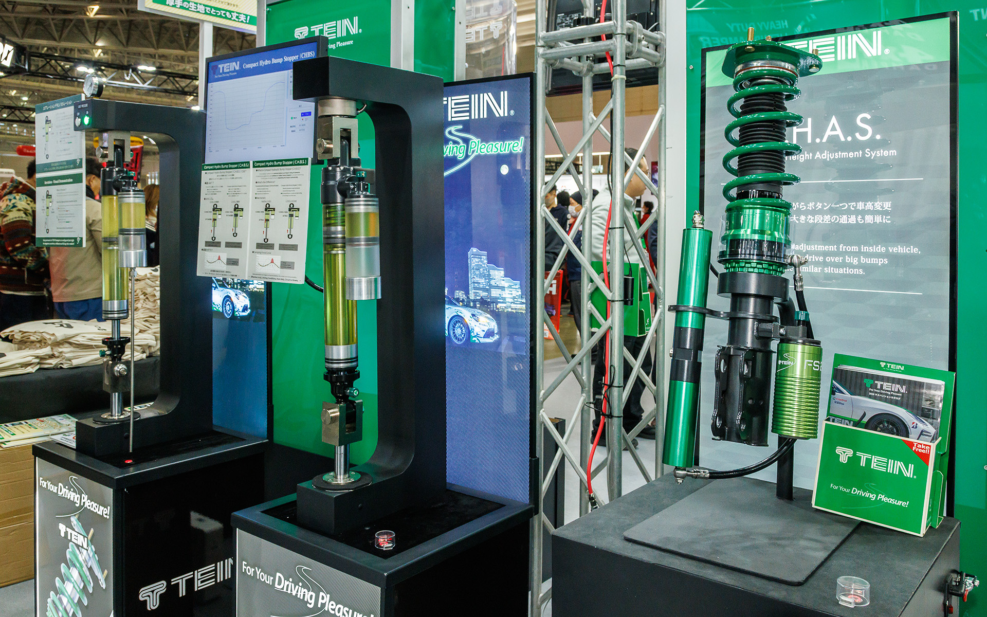 キャビテーション発生時のダンパー内部のようすが分かるデモ展示機