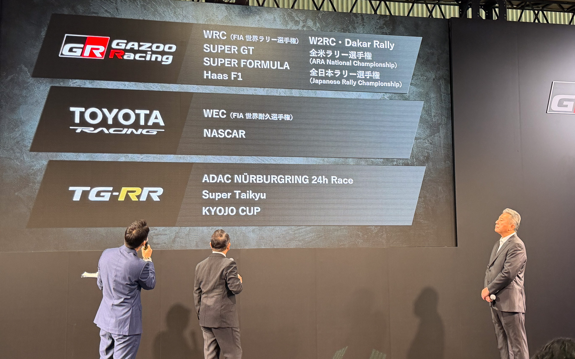 1月9日時点の区分け。1月11日には変更されることになった。このスピード感が今のトヨタ自動車の強さの一端でもあるのだろう