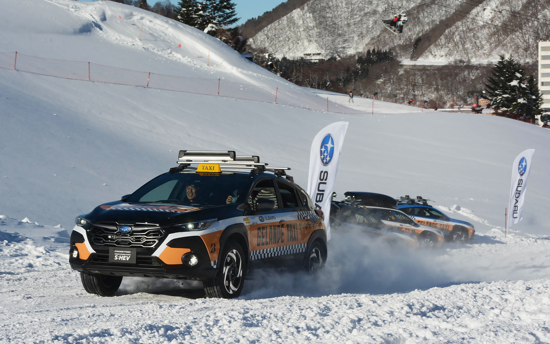 2025年に苗場で開催されたゲレンデタクシーの様子