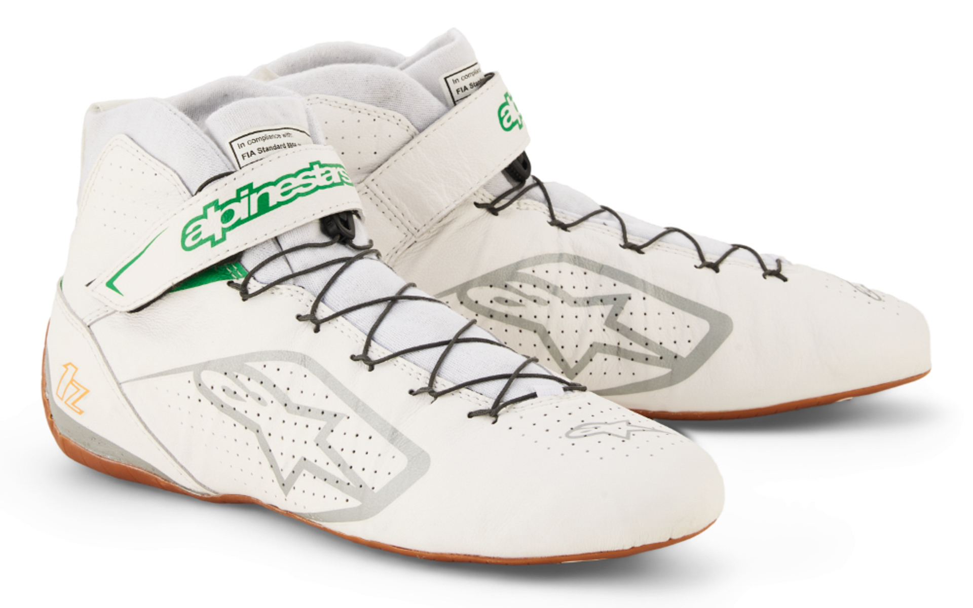 レーシングシューズ「TECH-1 Z V3 SHOES FIA」限定カラー：WHITE GREEN GUM SILVER