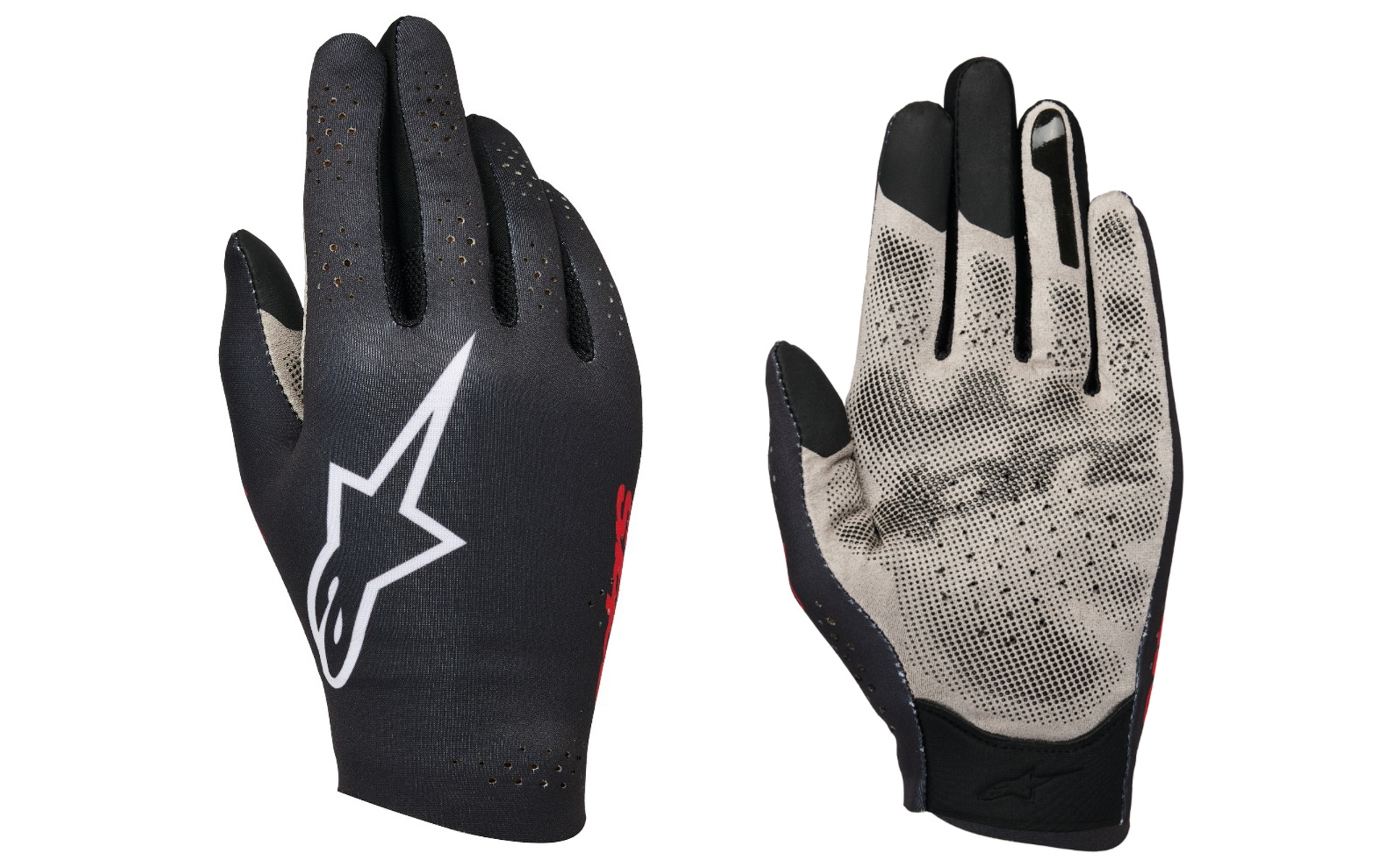 「SIM GLOVES GRAPHIC 1」BLACK RED TANGERINE WHITE