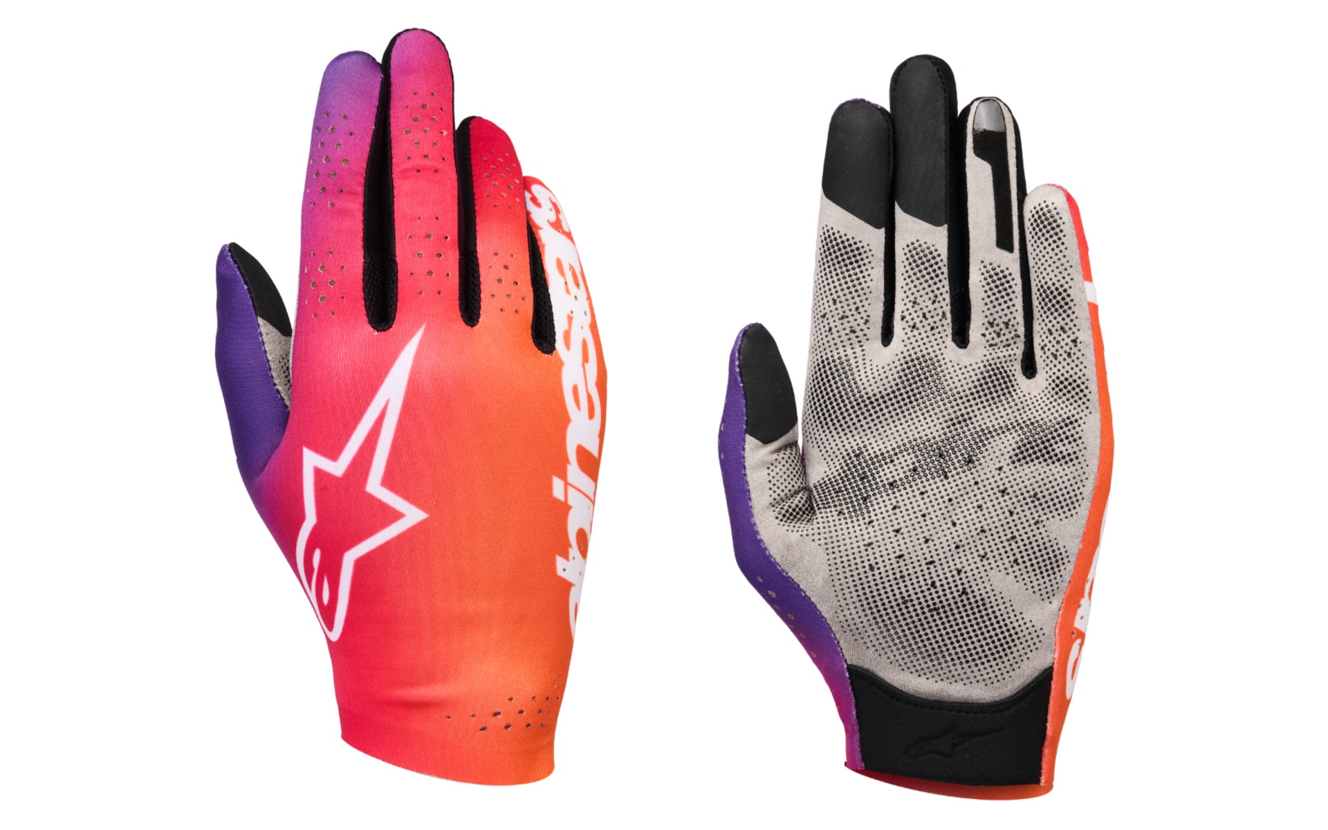 「SIM GLOVES GRAPHIC 2」カラーはPINK FL CYAN BLK SAFETY YELLOW