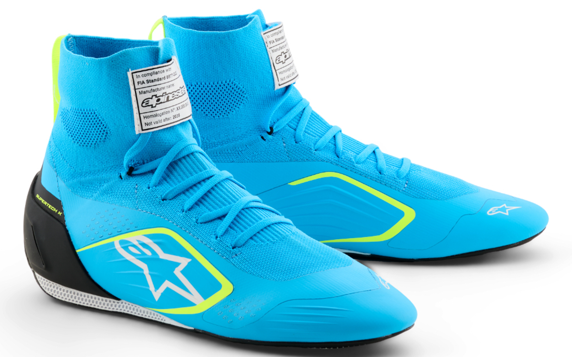 LIGHT BLUE BLACK WHITE YELLOW FLUO