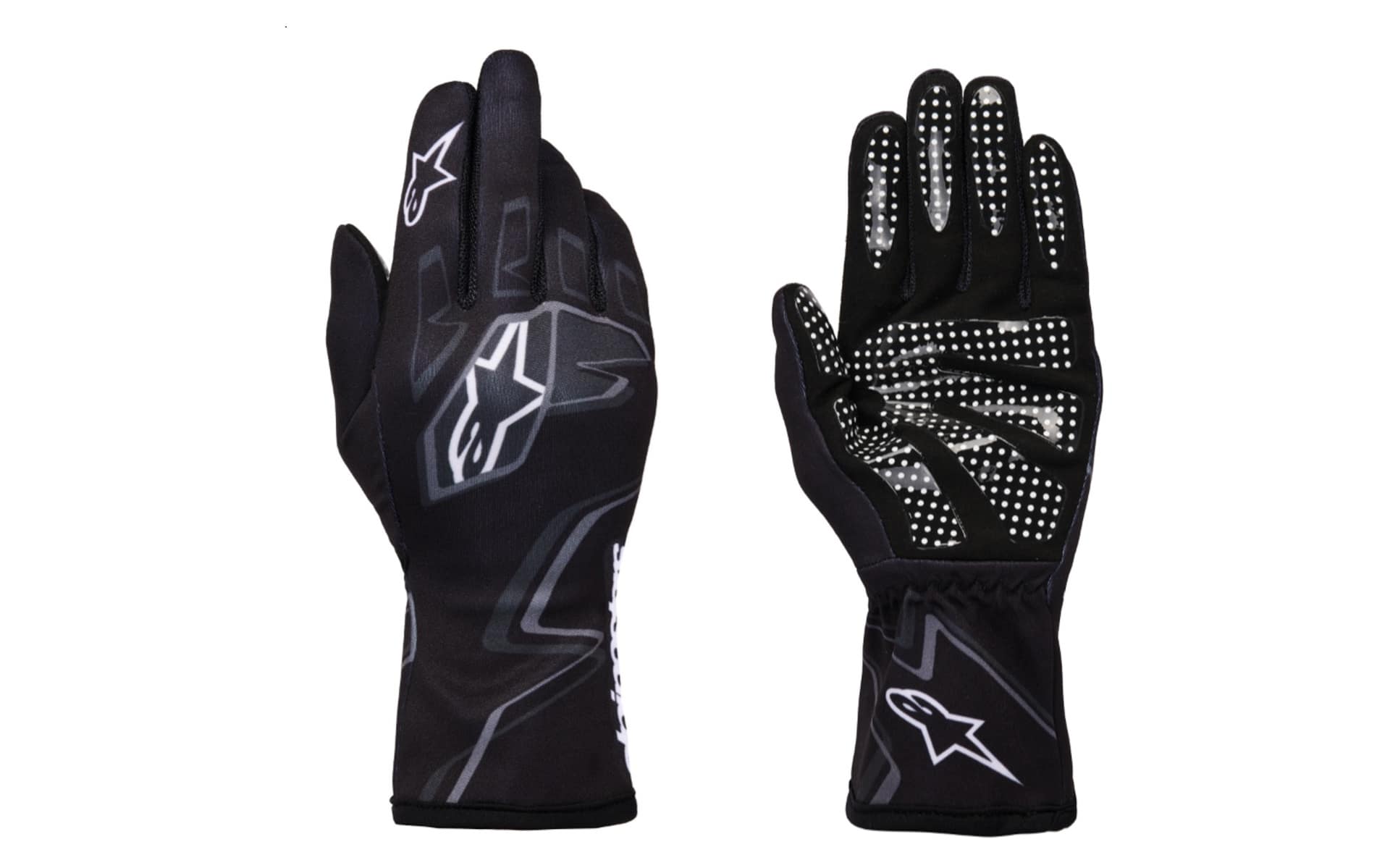 「TECH-1 K RACE S V2 GLOVESGRAPHIC 1」（For KIDS JUNIOR）カラーはBLACK TAR GRAY WHITE