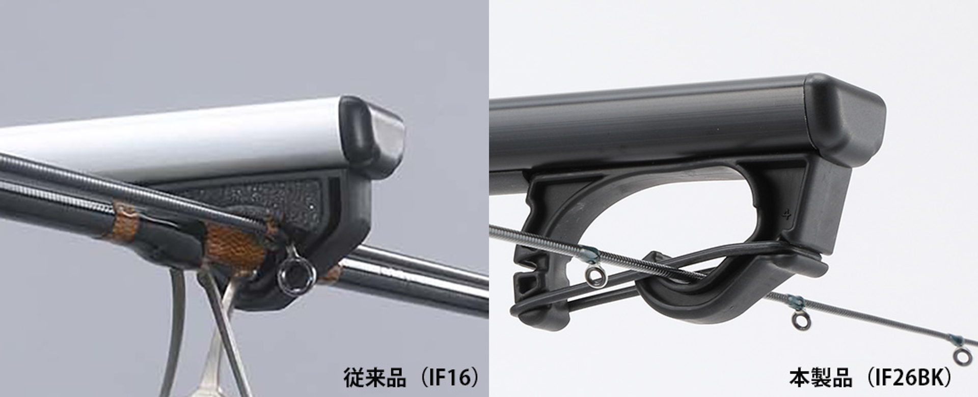 デュアルホールドタイプ以外のロッドホルダーでも、既存のホルダーと交換して使用可能