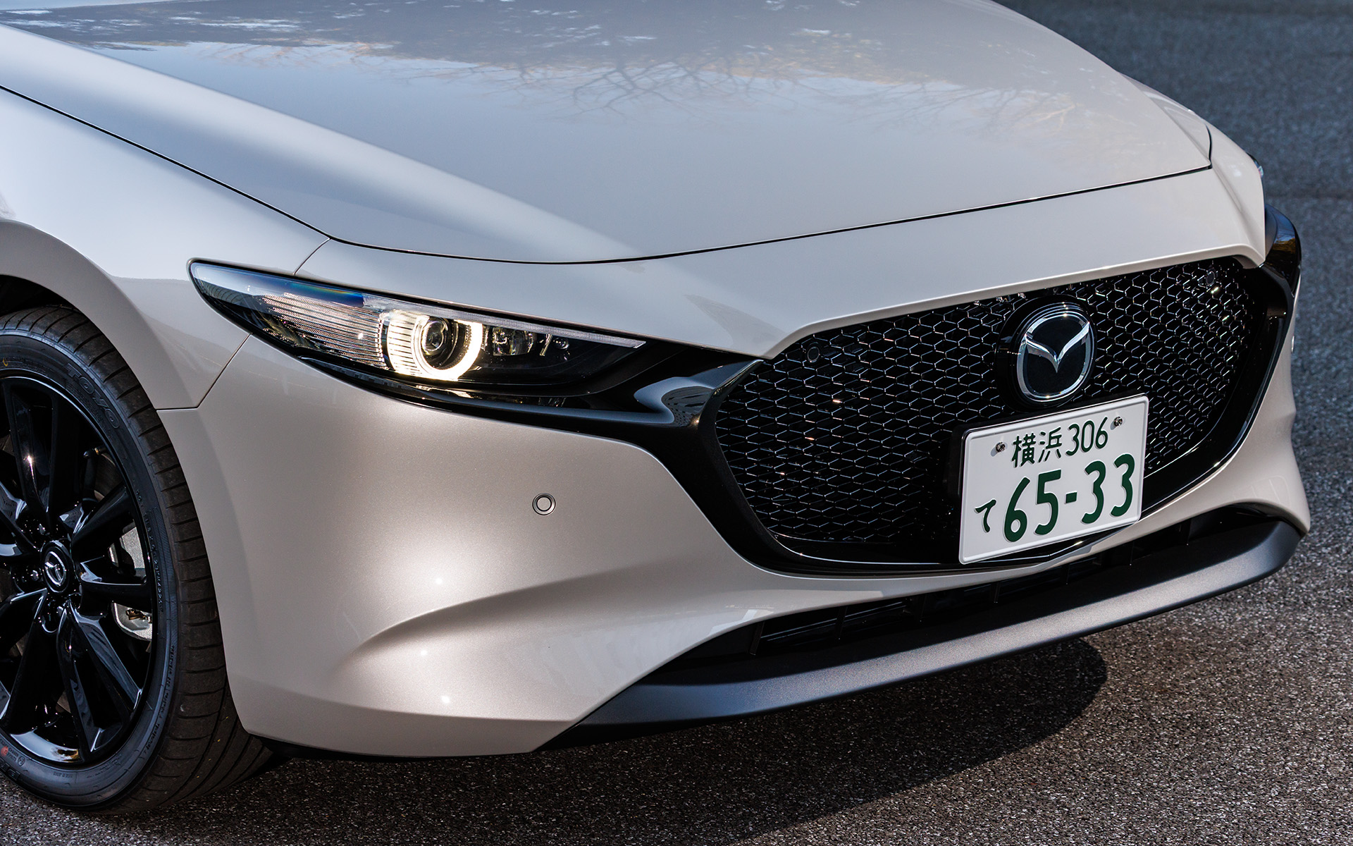 ヘッドライトはユニット内にシグネチャーLEDランプを内蔵した上級仕様