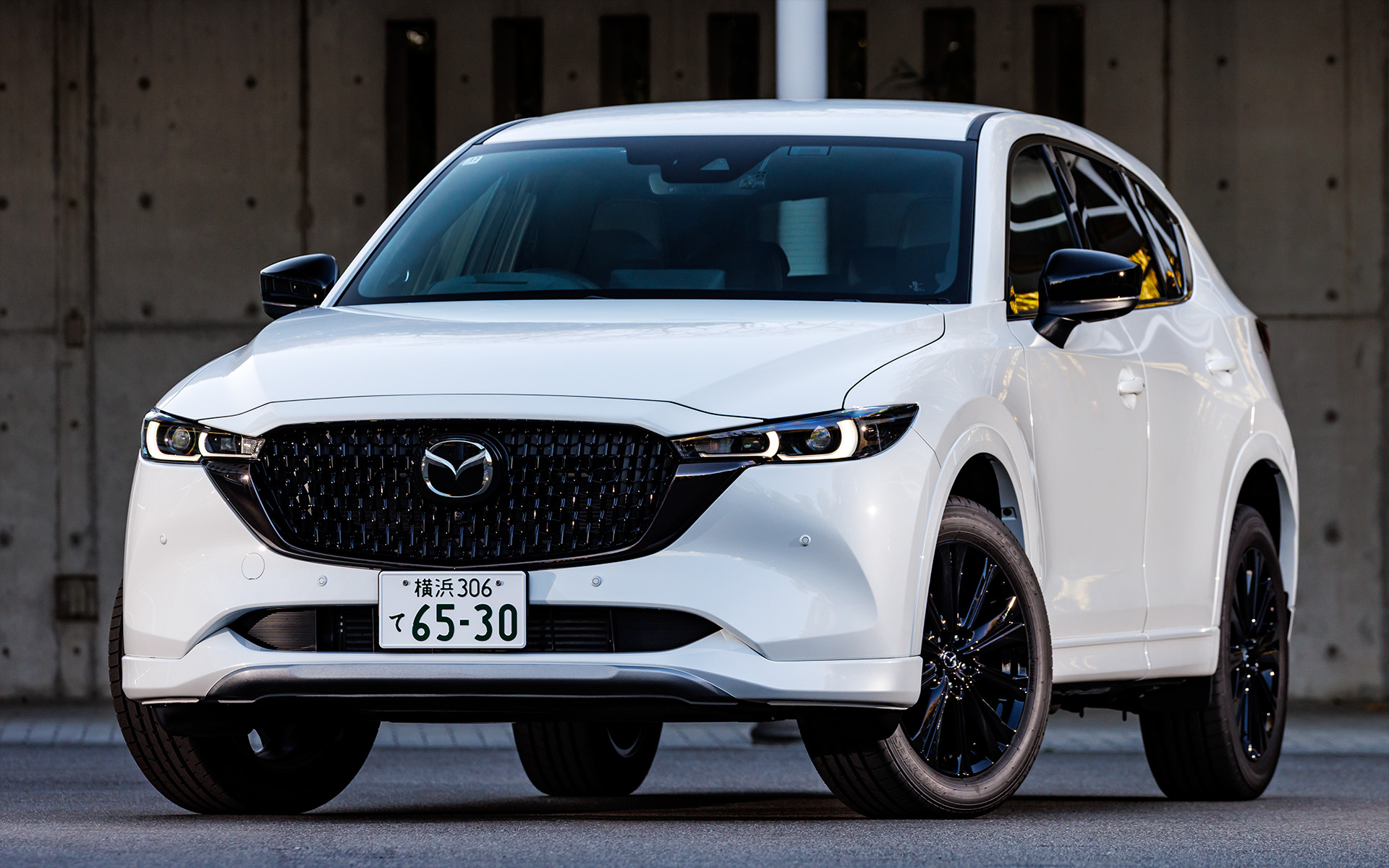 撮影車両のボディカラーはロジウムホワイトプレミアムメタリック。白系のカラーのため分かりにくいがクラッディングやロアガーニッシュはボディ同色となる