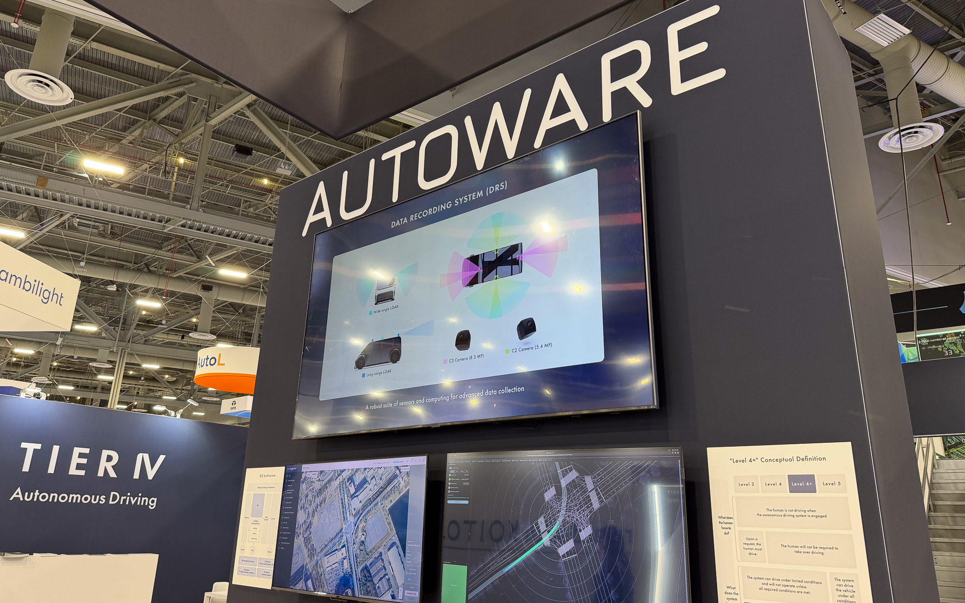 Autowareを中心に展開されていたCES2026のティアフォーブース