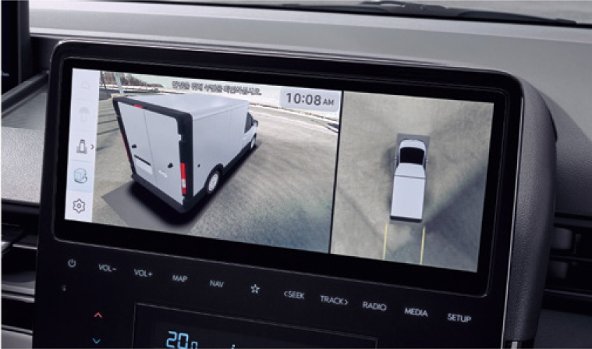 サラウンドビューモニター：車両周囲の状況を様々な視点から映像で確認できる