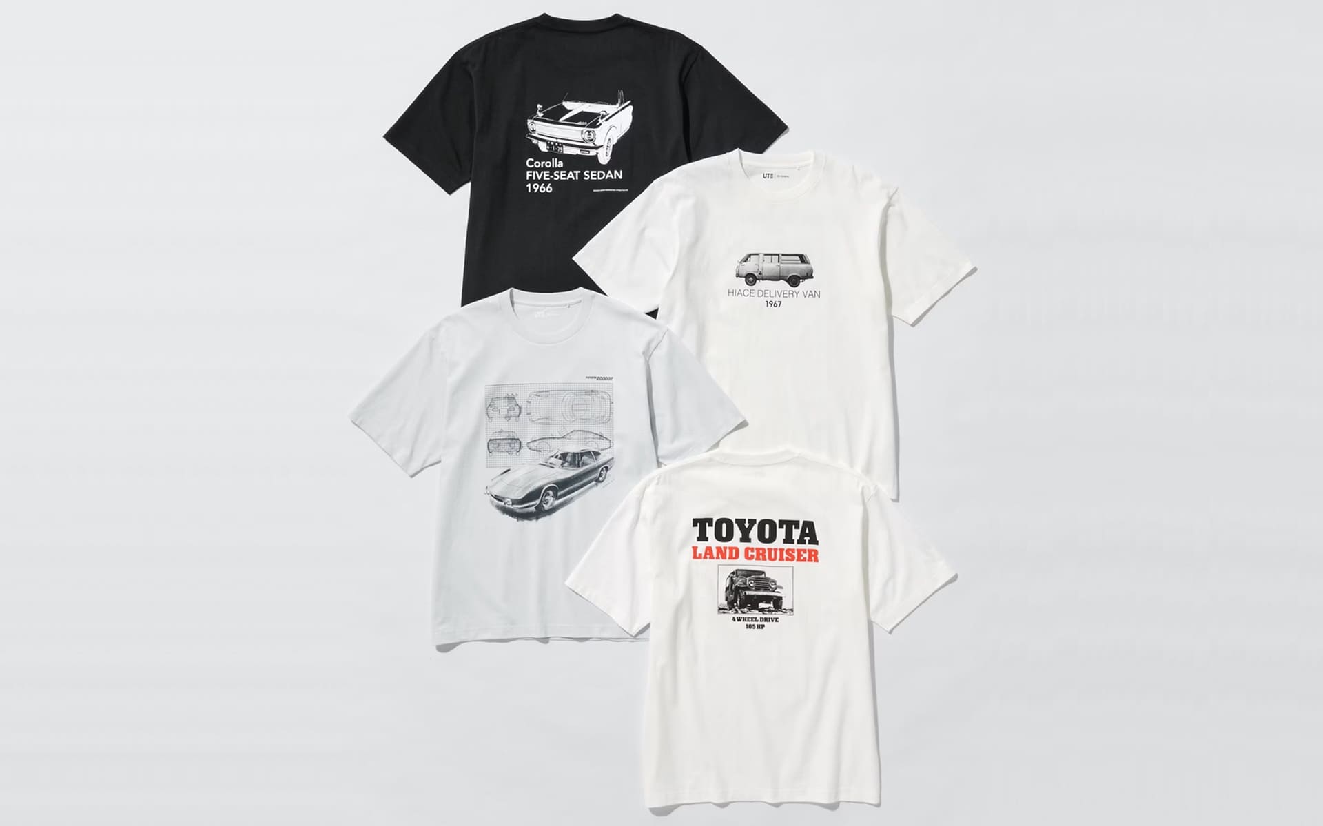 ユニクロUTからトヨタ車をグラフィックで表現した新作が登場する
