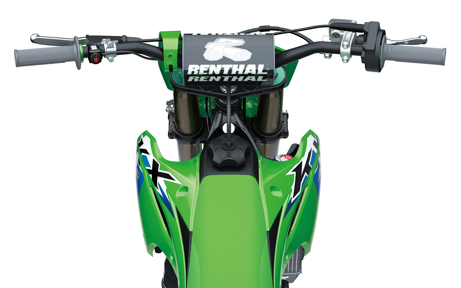 優れた衝撃吸収性を発揮する軽量なレンサル製アルミファットバーを採用。また優れたグリップ感を提供する「ODIロックオングリップ」を装備する