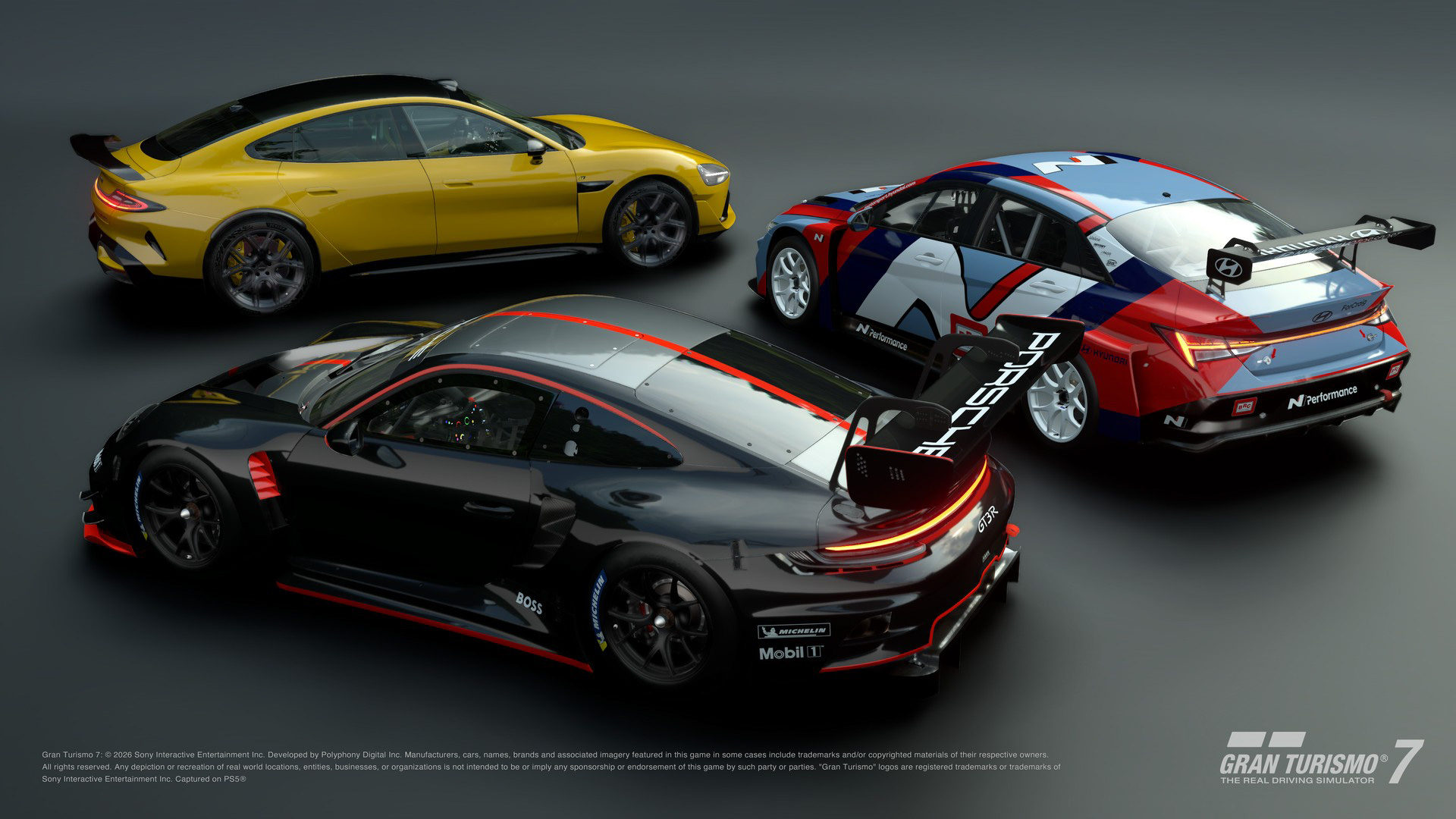 新規収録車種として「ヒョンデ エラントラ N TC '24」「ポルシェ 911 GT3 R (992) '22」「シャオミ SU7 Ultra '25」を追加