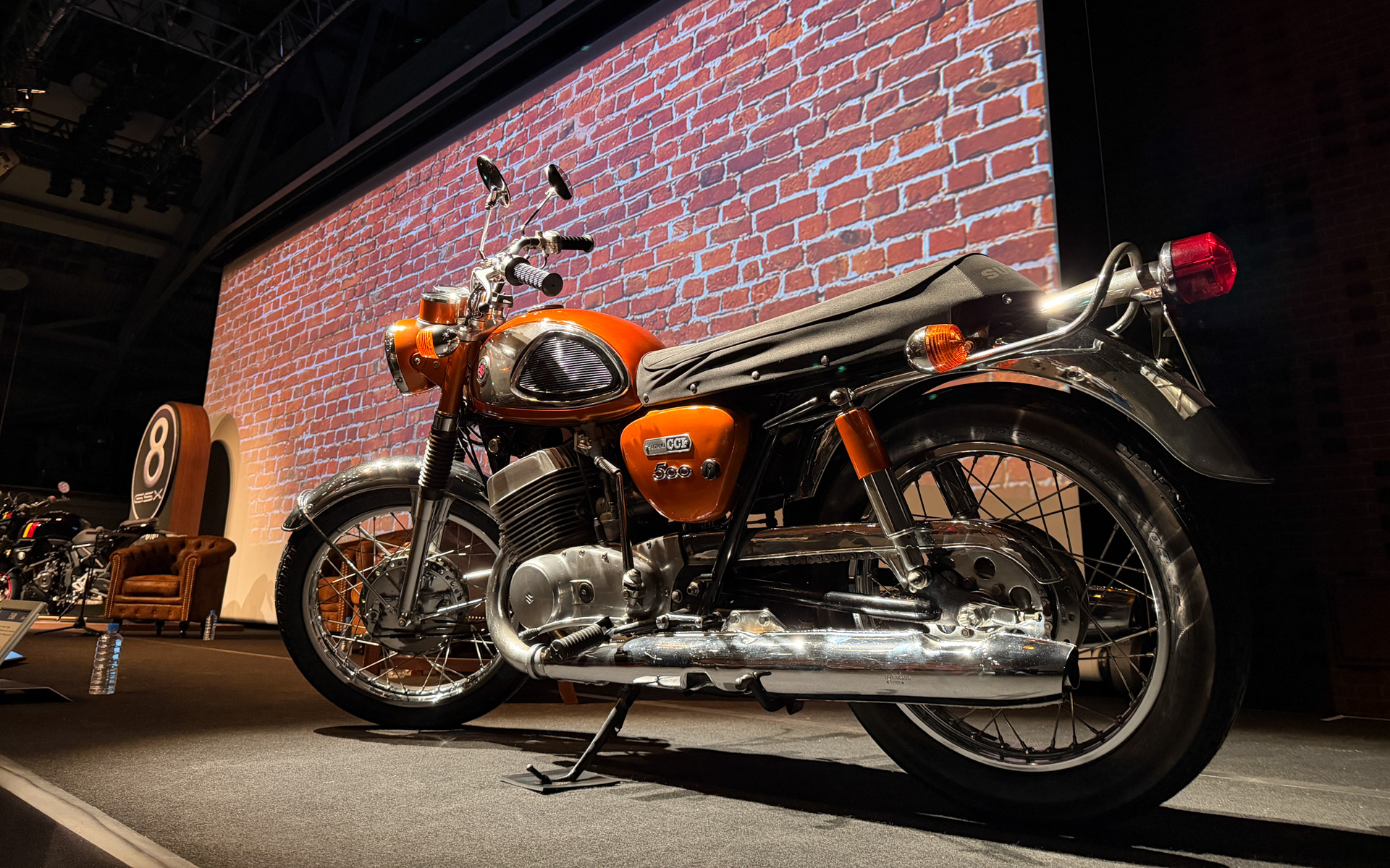 高性能ネイキッドバイクでTitanの愛称で知られる「T500」が展示された