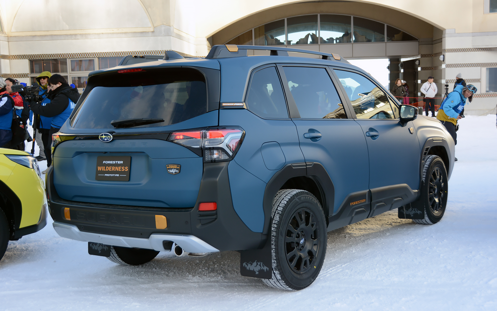 日本導入が検討されているフォレスター ウィルダネス。ゲレンデタクシー開催期間中はゲレンデに展示されるそうなので、間近で見られるチャンスだ