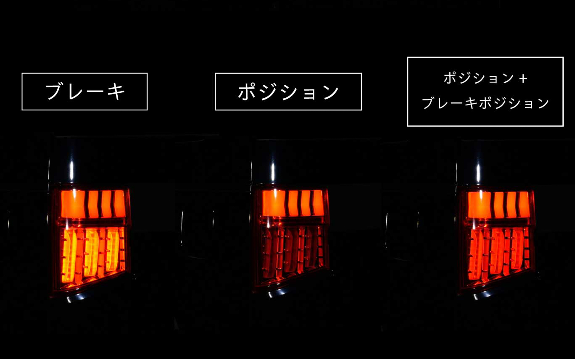 ブレーキランプをポジションとして点灯させる「ブレーキポジションモード」にも対応