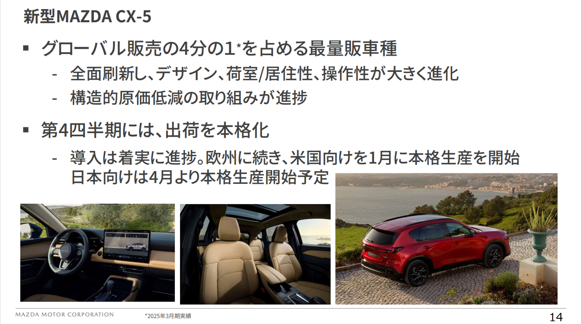 新型CX-5の導入進捗
