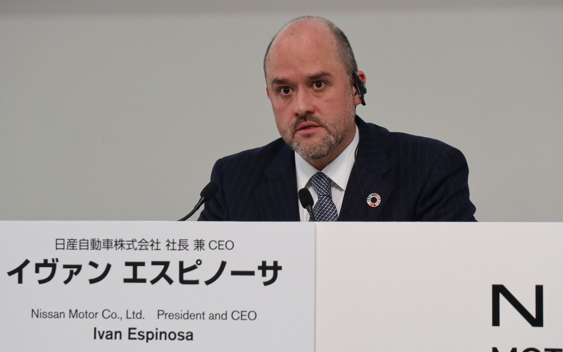 2025年度第3四半期の決算説明会に出席した日産自動車株式会社 社長兼CEO イヴァン・エスピノーサ氏