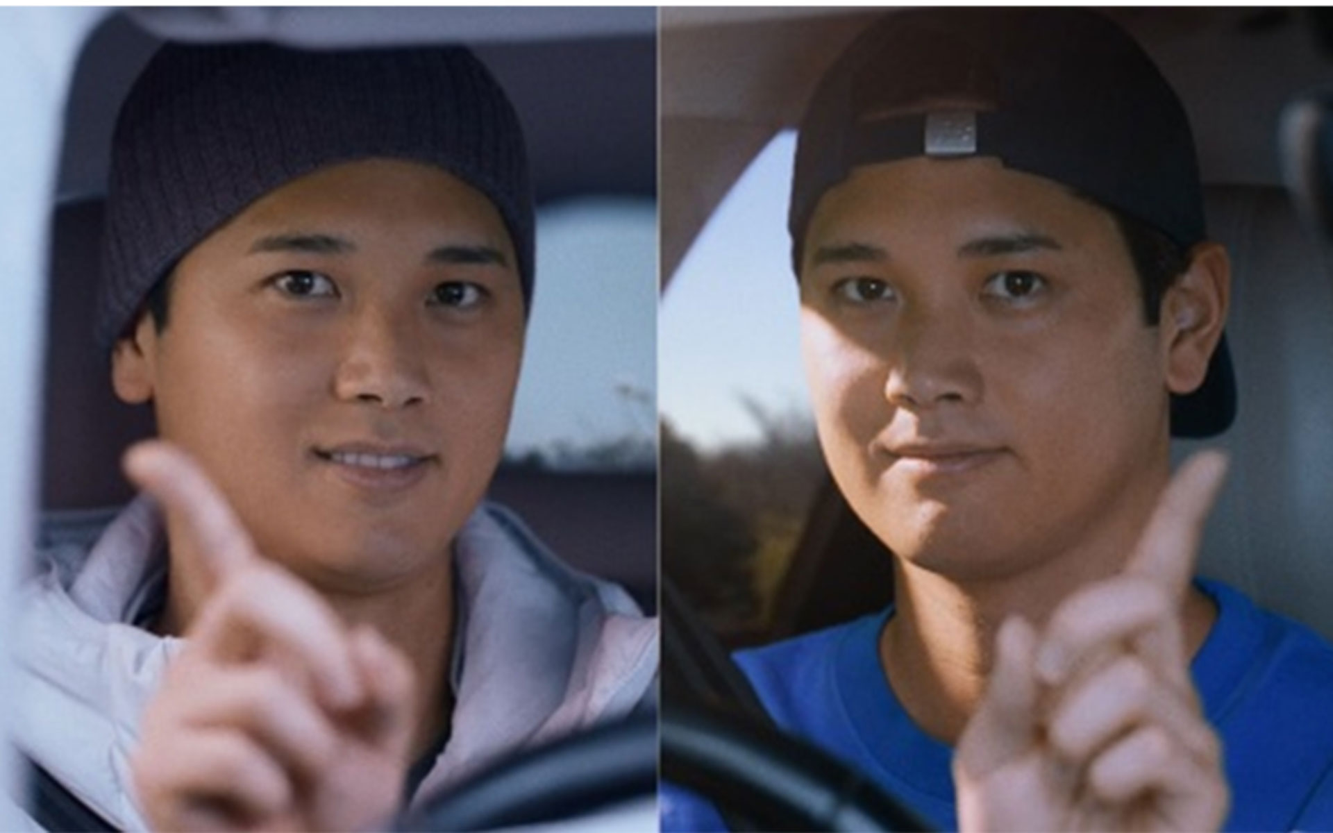 夏服と冬服で一人二役を演じる大谷選手