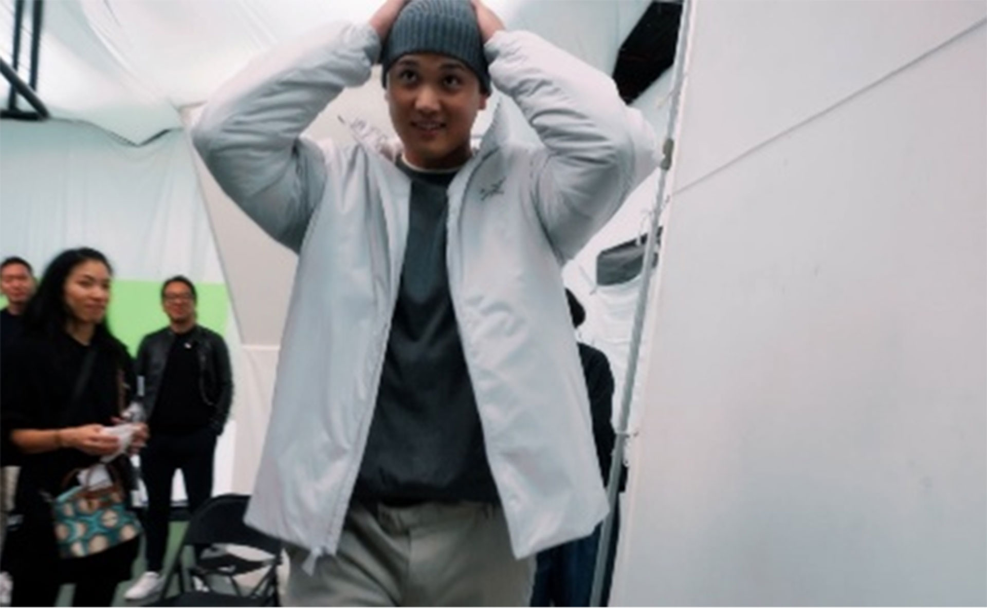 冬服に着替えた大谷選手