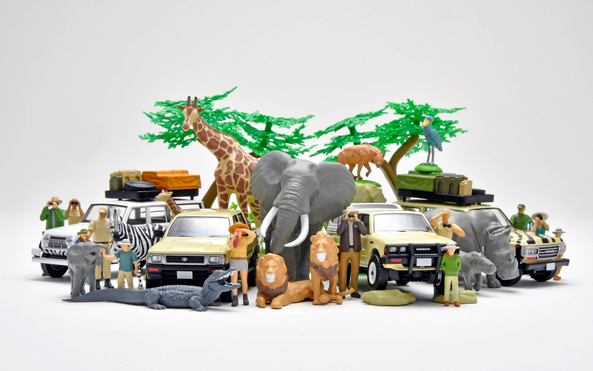 これまで発売された「ジオコレ64 #カースナップ」を含む全ラインアップの組み合わせ