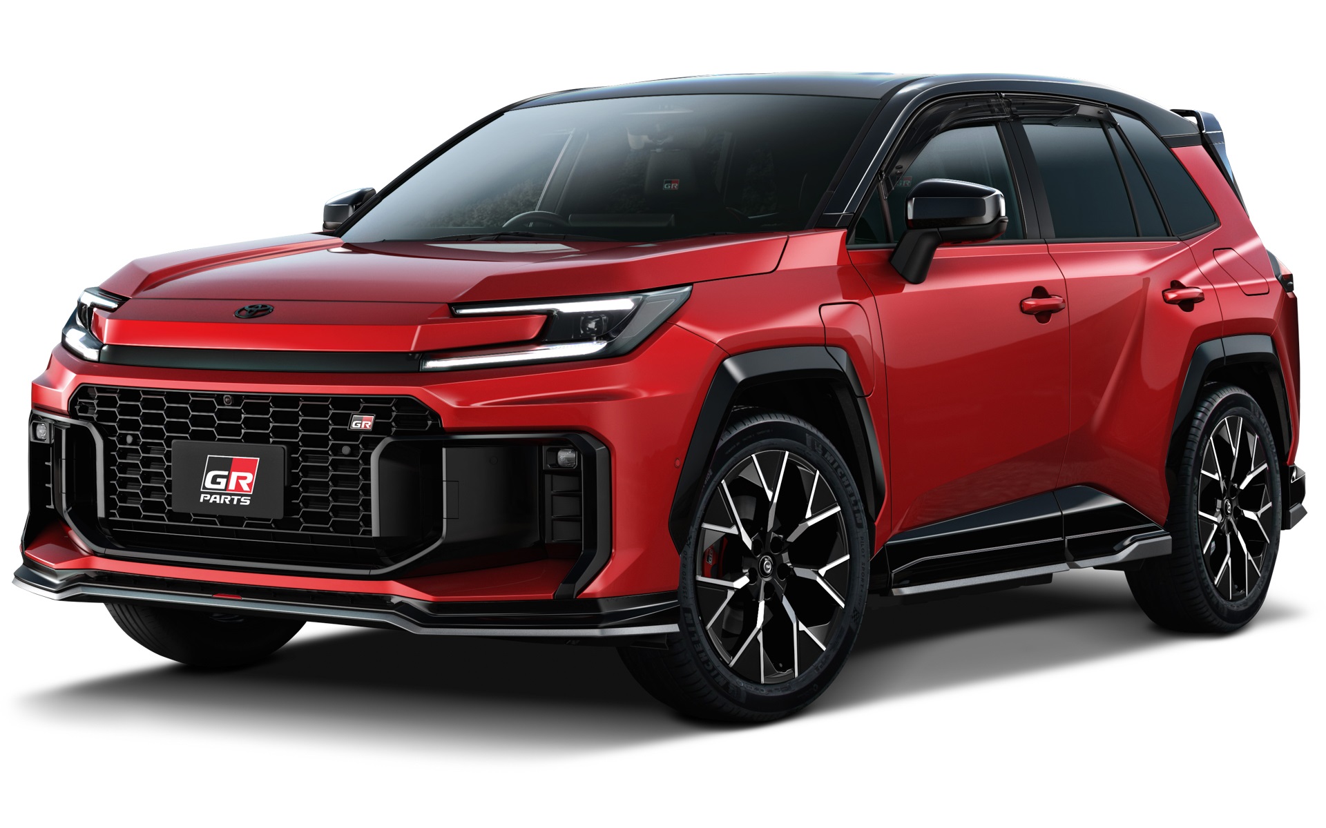 新型RAV4 PHEVモデルの「GRエアロパーツセット」装着イメージ