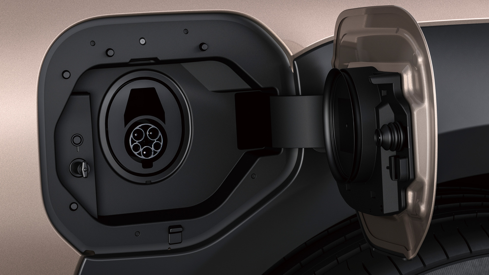 普通充電ポート（充電インレット照明・充電インジケーター付）