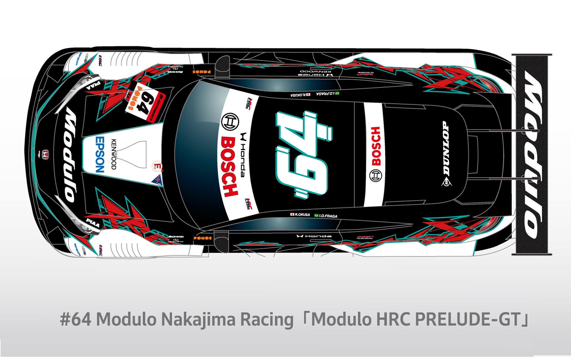 2026年シーズンの「64号車Modulo Nakajima Racing」のカラーリング