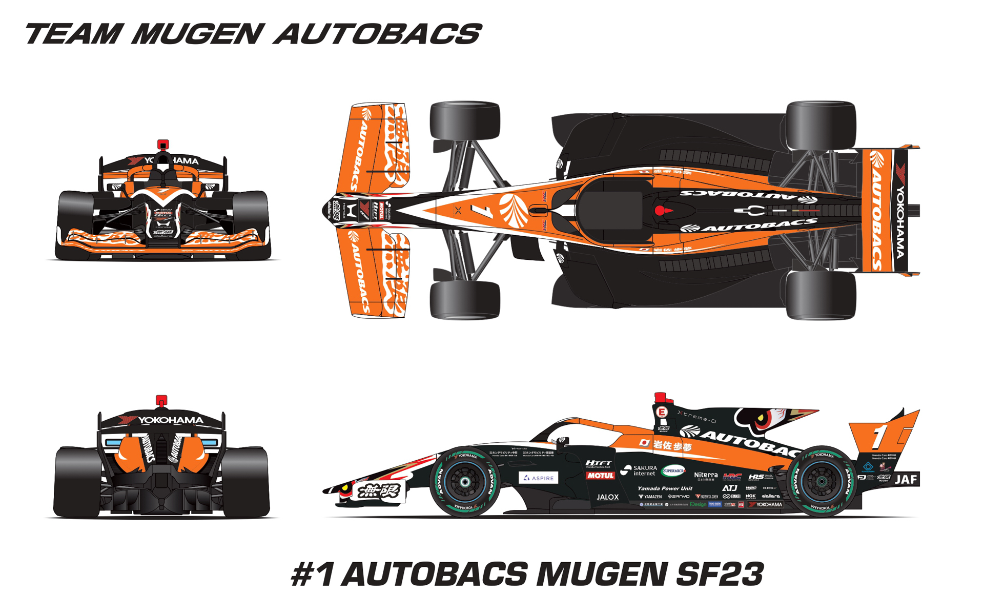 2026年シーズンの全日本スーパーフォーミュラ選手権に参戦する1号車のカラーリング