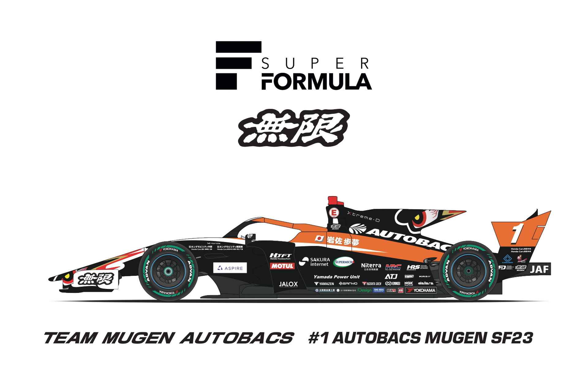 2026年シーズンの全日本スーパーフォーミュラ選手権に参戦する1号車のカラーリング