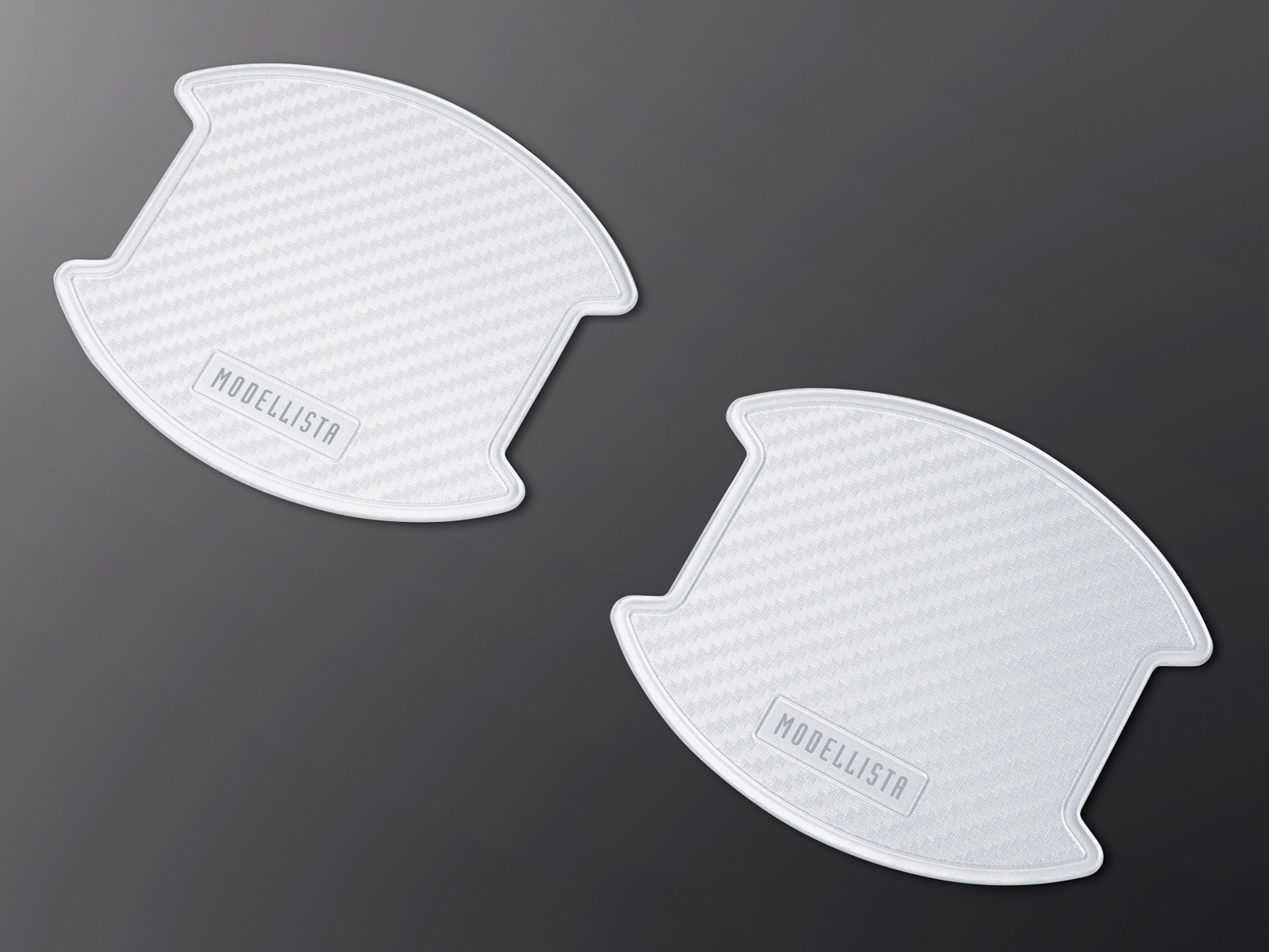 ドアハンドルプロテクター（ホワイト）は1台分（4枚）で6600円。2枚なら3300円