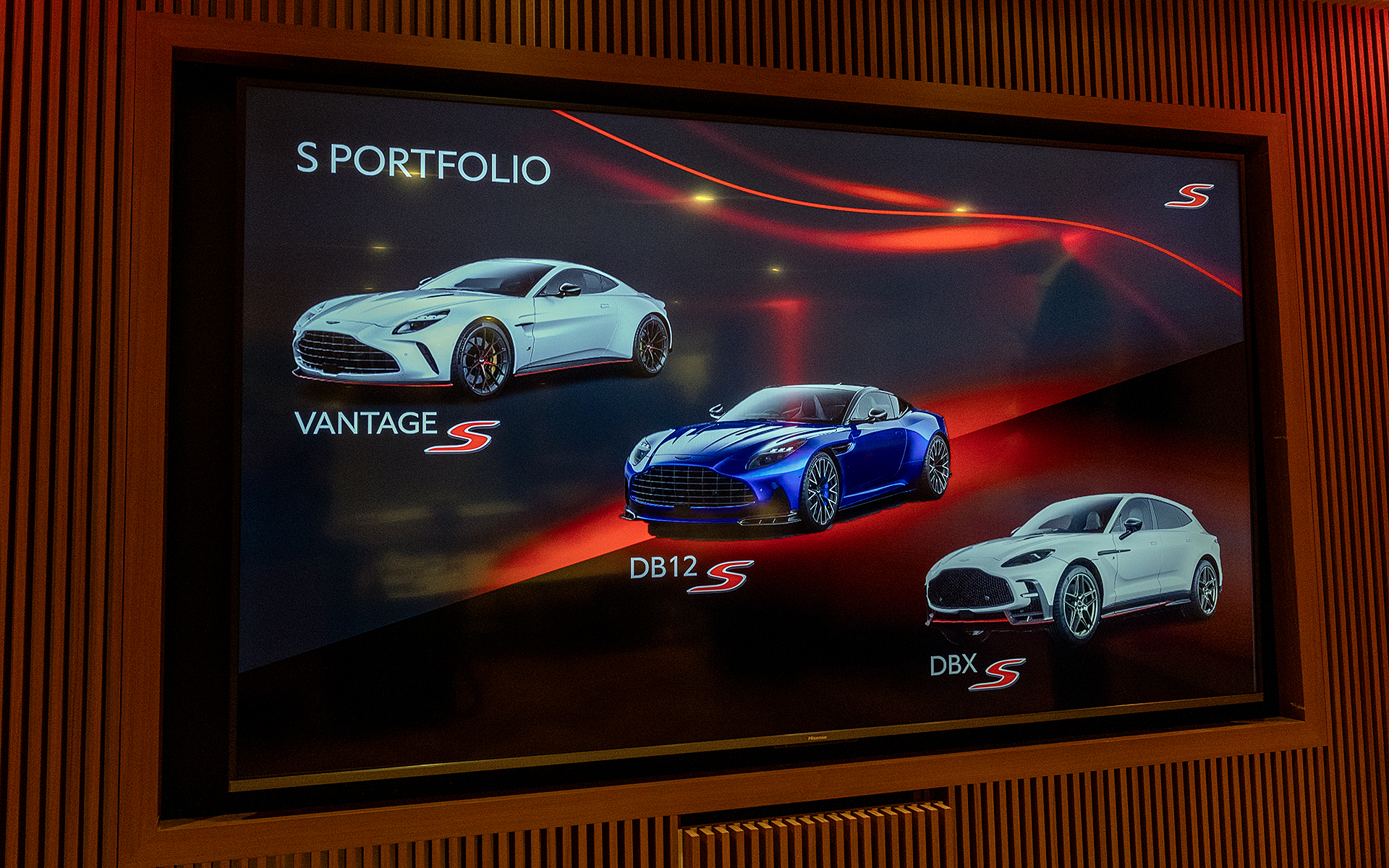 現在の「S」の車種構成。DB12Sの日本導入はもう少し先になるとのこと