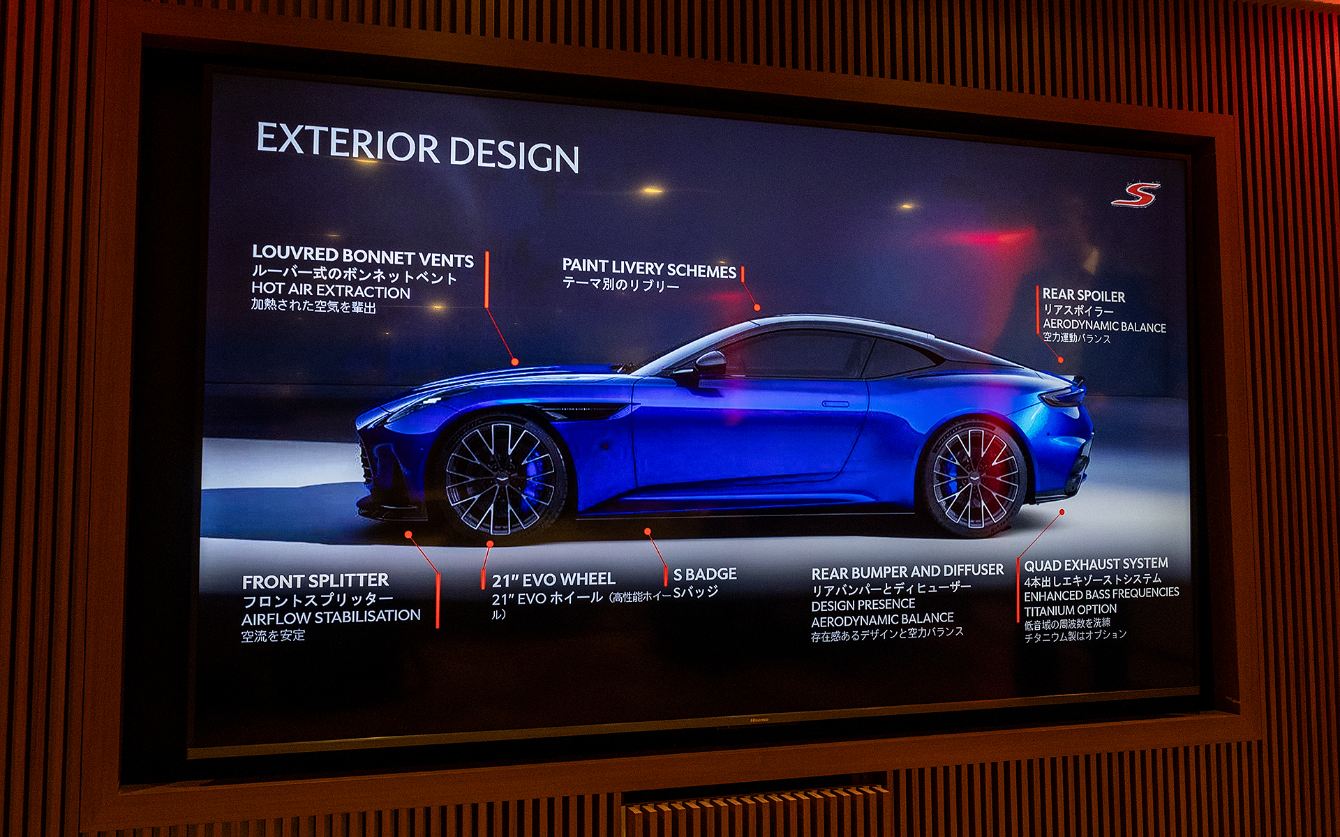 DB12Sのエクステリアについて