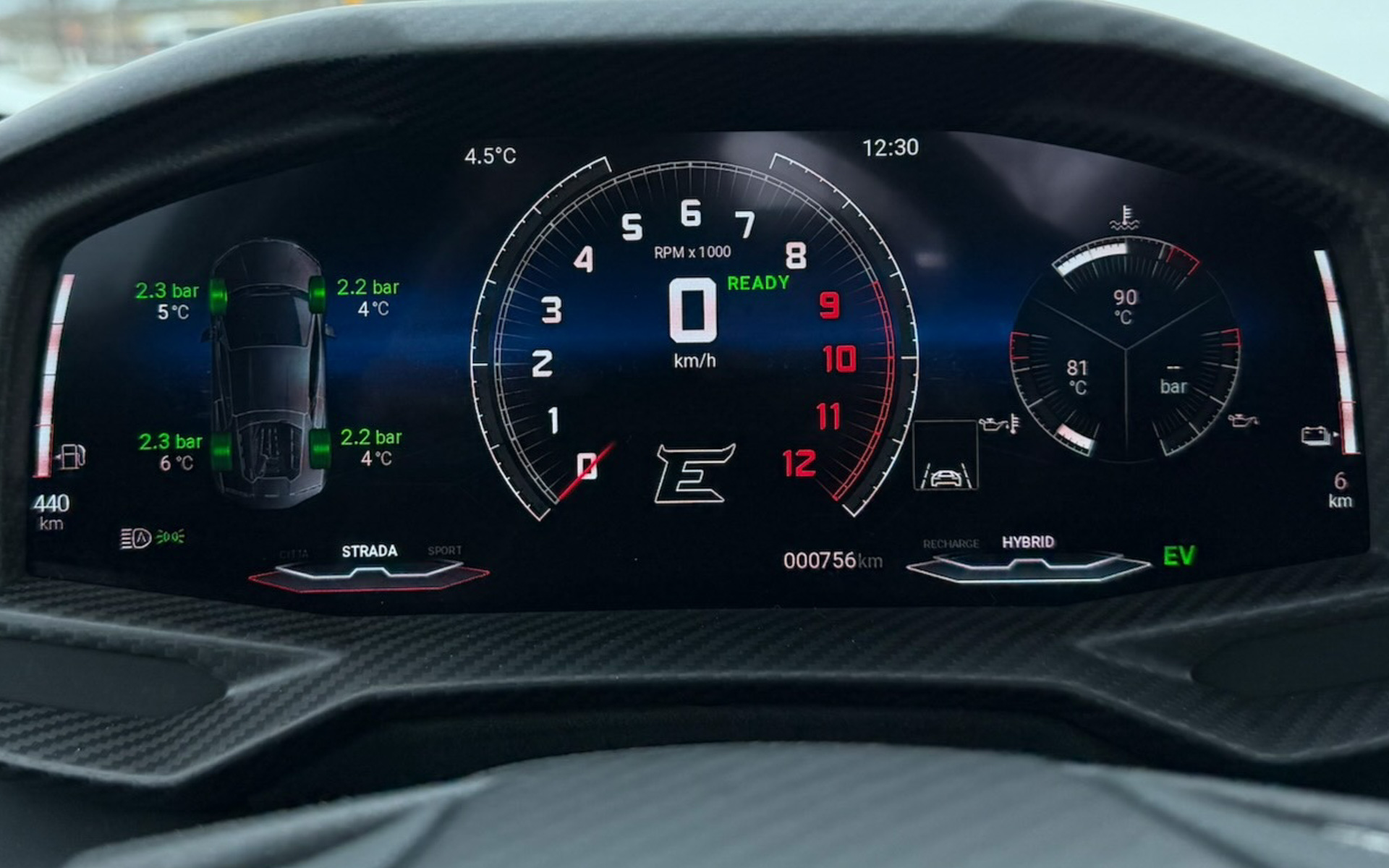 走行モードはもっぱら「ストラーダ」を使用。通常走行では2000回転も回っていれば十分なフレキシビリティがある