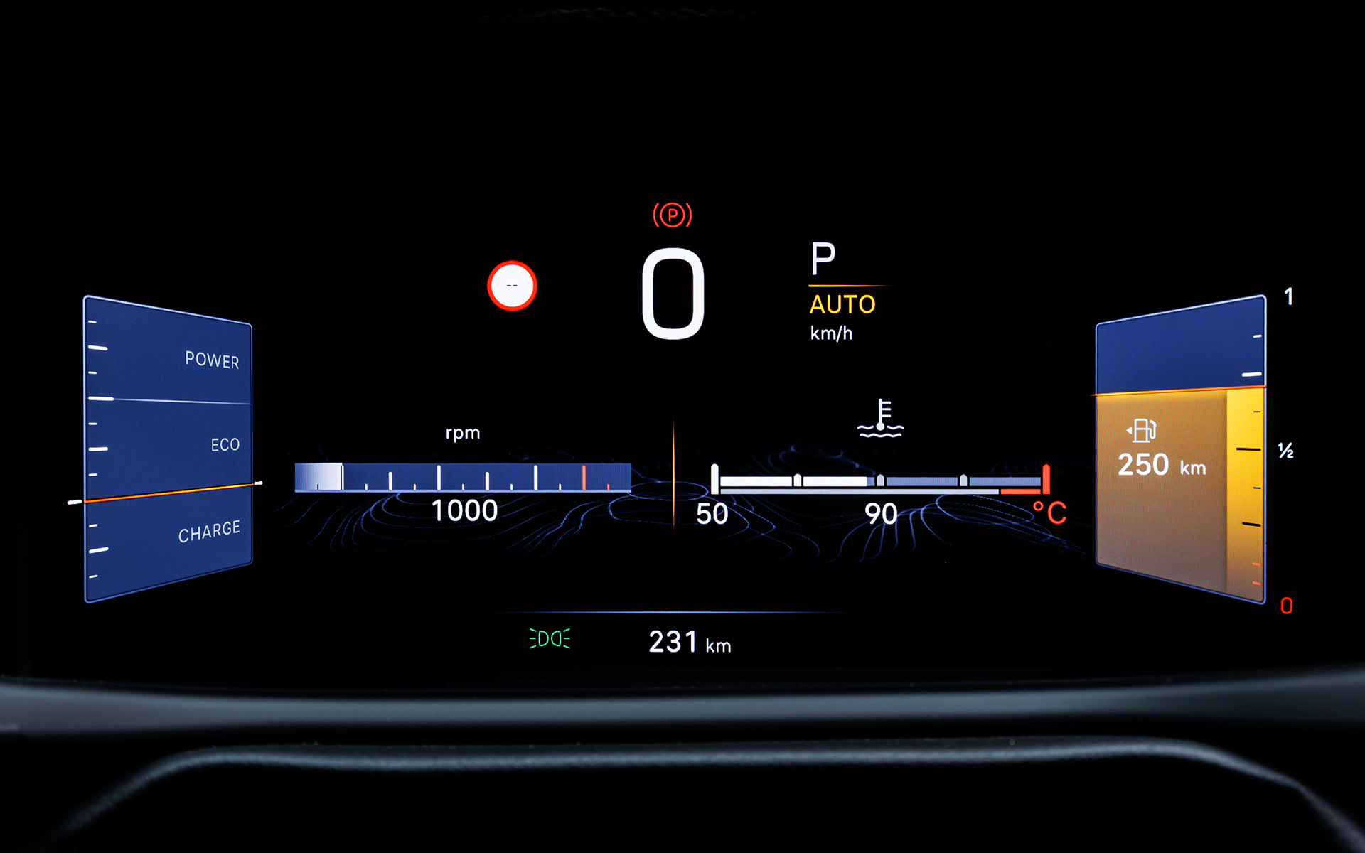 メーターは10.25インチのフルカラー表示が可能。メーターデザインも好みに応じて変更できる
