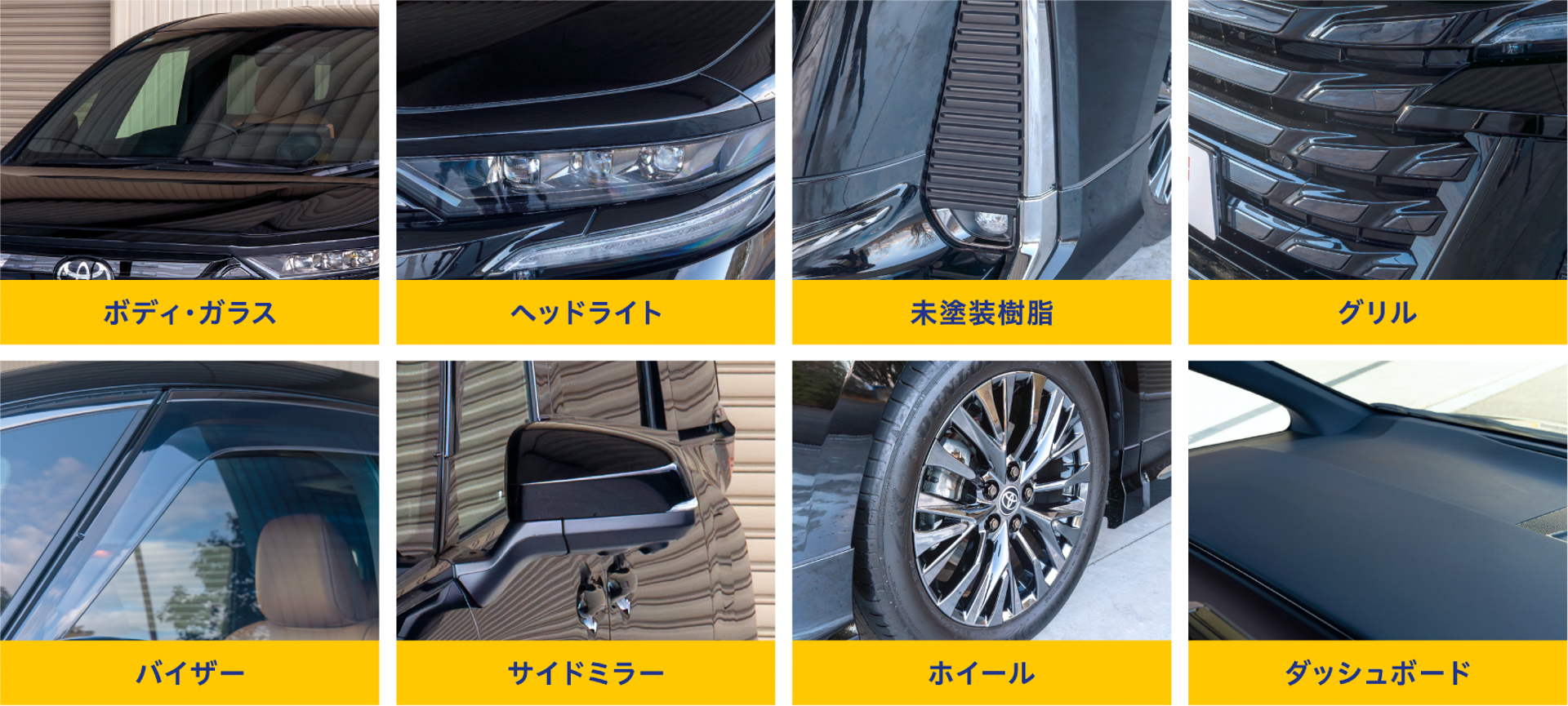 ボディだけでなくあらゆる場所に活用できる