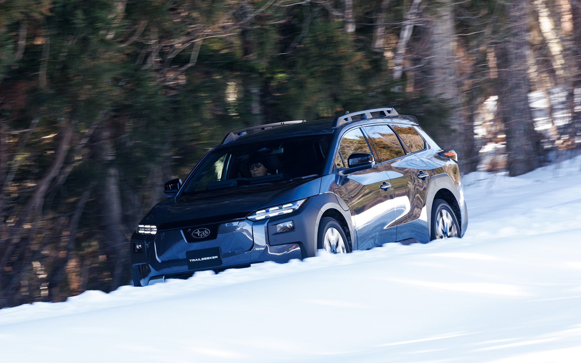 雪の群馬サイクルスポーツセンターで試乗